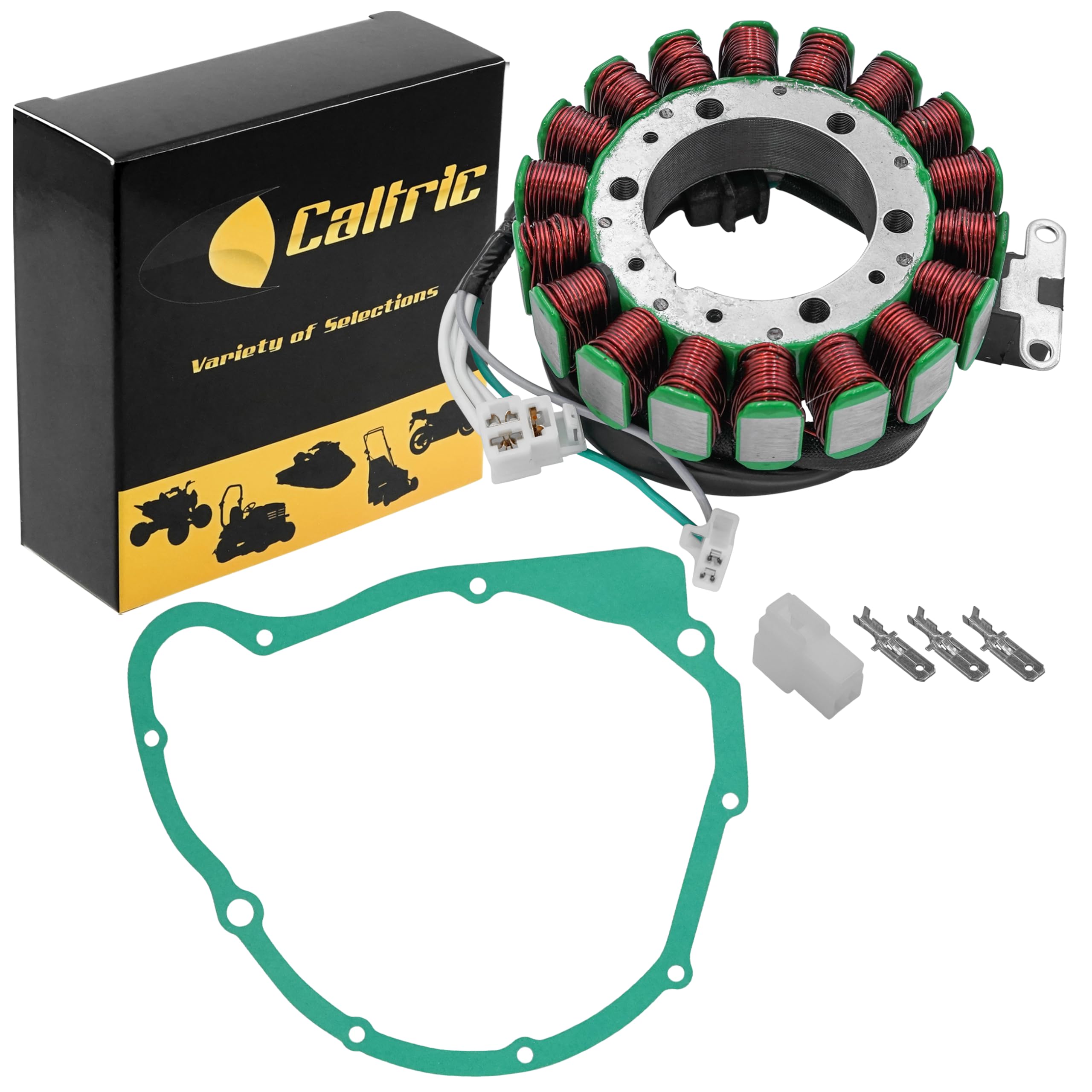 Caltric Stator And Gasket Compatible With Suzuki Vl1500 Vl 1500 Vl1500T Boulevard C90 1500 2005-2009