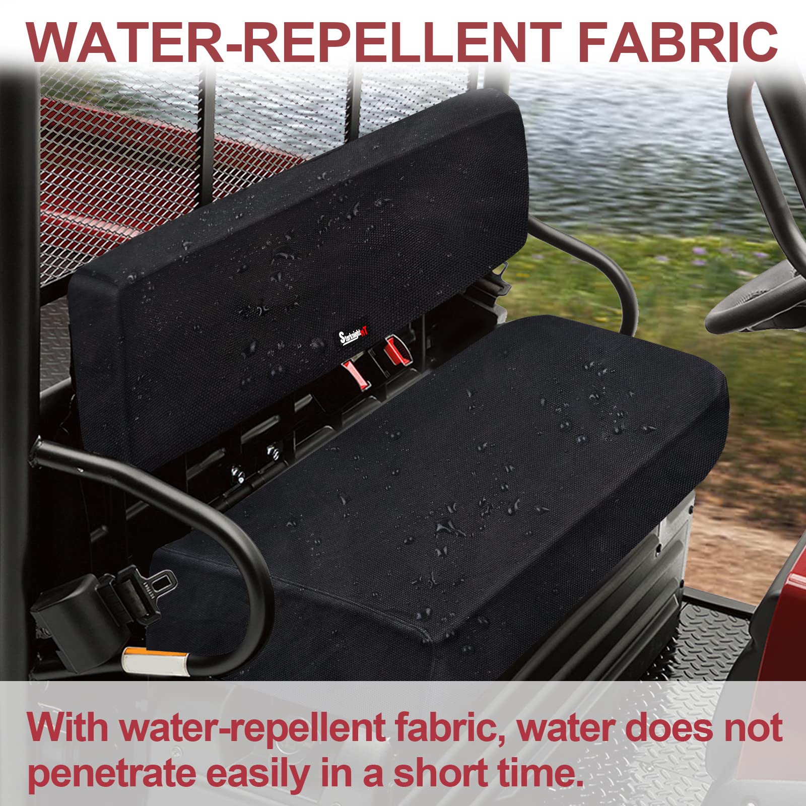 StarknightMT UTV Bench Mule Seat Cover Seat Covers Compatible with Kawasaki Mule 3010 4010 3000 3020 4000 2001-2022 Mule Accesso