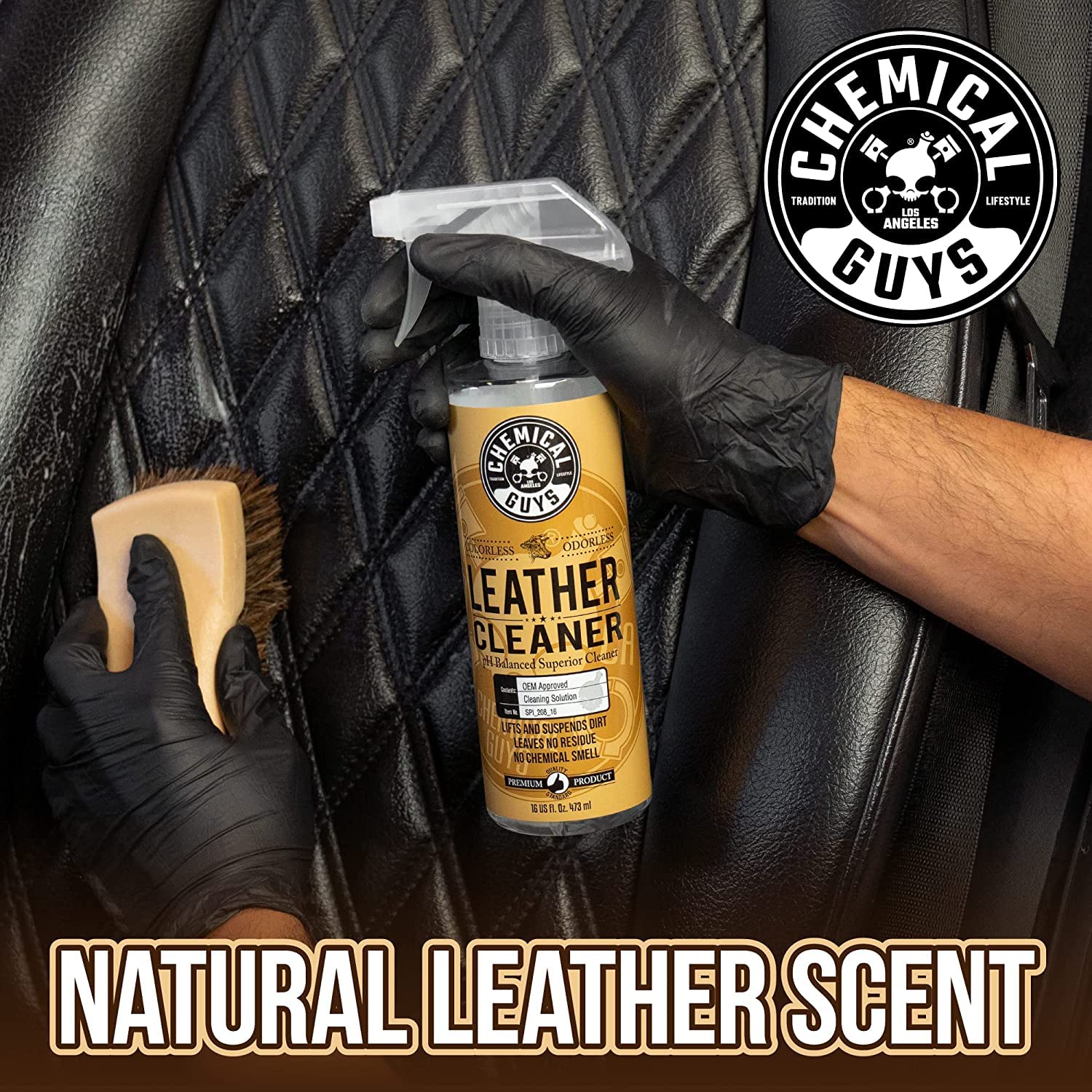Chemical Guys Spi1091601 Leather Cleaner And Conditioner Leather & Interior Care Bundle + Spi22016 Total Interior Cleaner & Prot