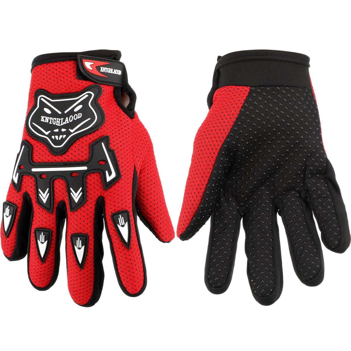 Frienda Motorcycle Gloves Riding Dirty Bike Gloves Racing Winter Power Sports Supplies For Riding Cycling Hiking Outdoor(Red,7.0