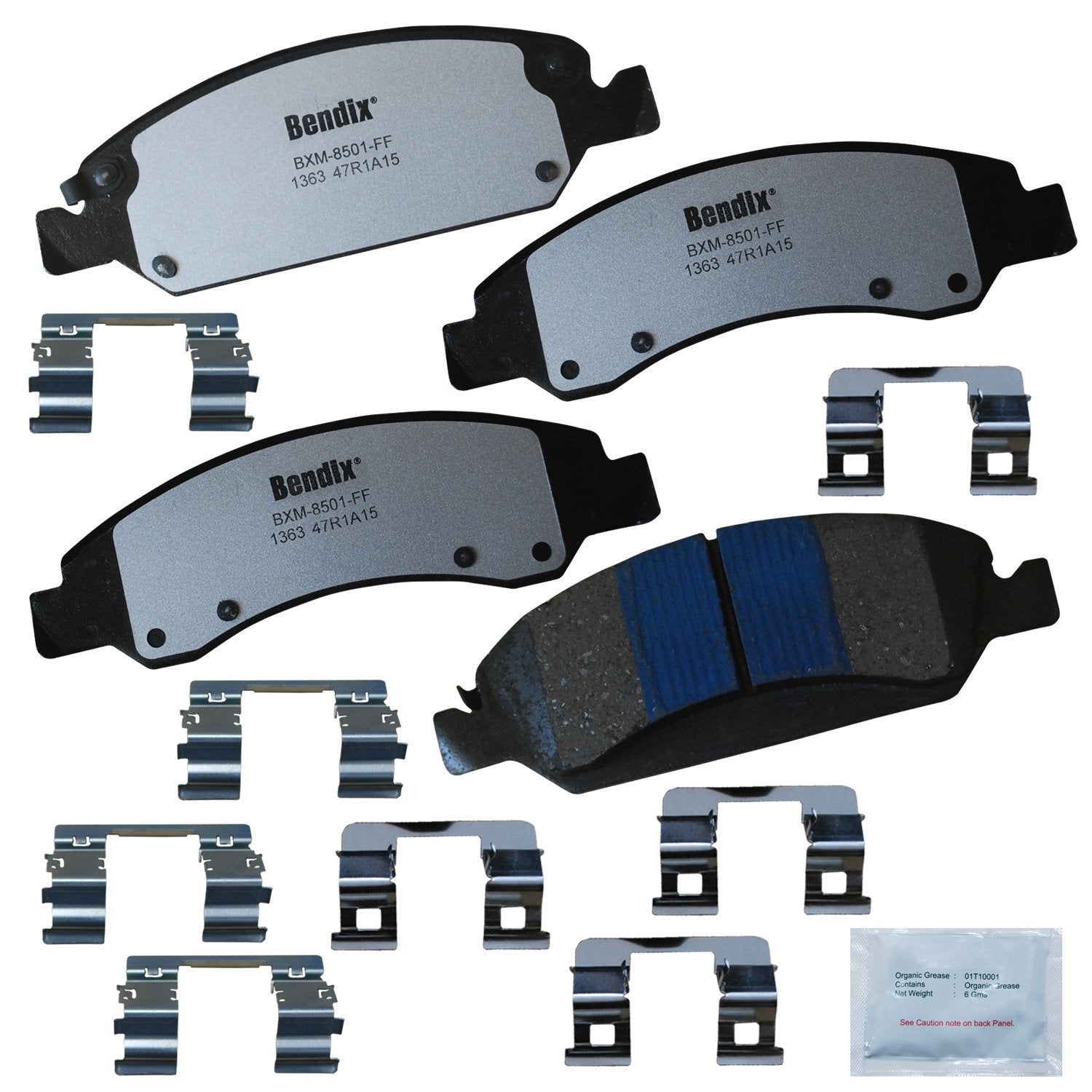 Bendix Fleet Metlok Pbd1363 Semi-Metallic Front Brake Pads For Escalade,Esv,Ext,Xts,Avalanche,Cheyenne,Express 1500,Silverado 15