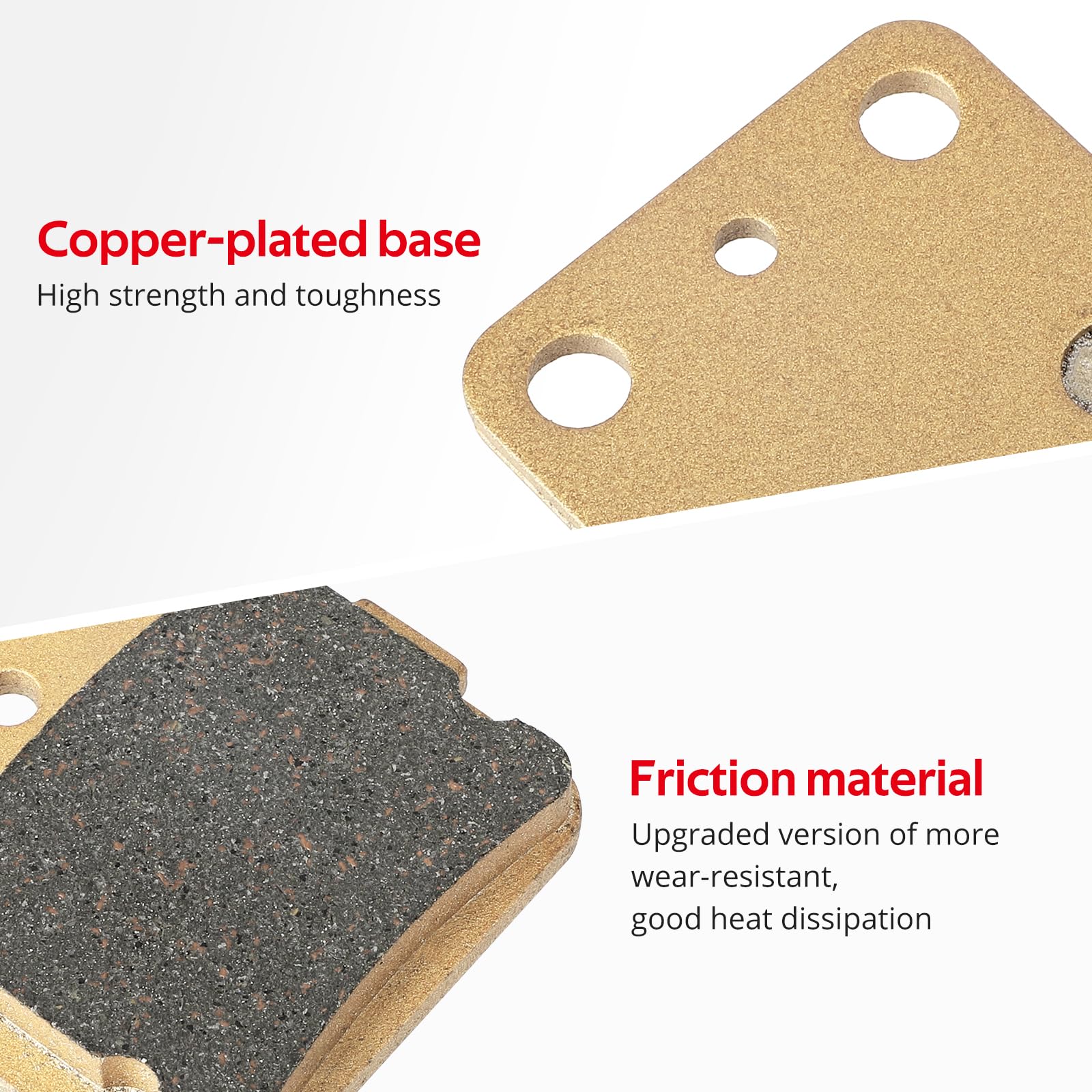 Semi-Metallic-Pro Front Brake Pads For Honda Rancher 420 Foreman 500 520 Rubicon 500 520 Trx250X Trx250Ex