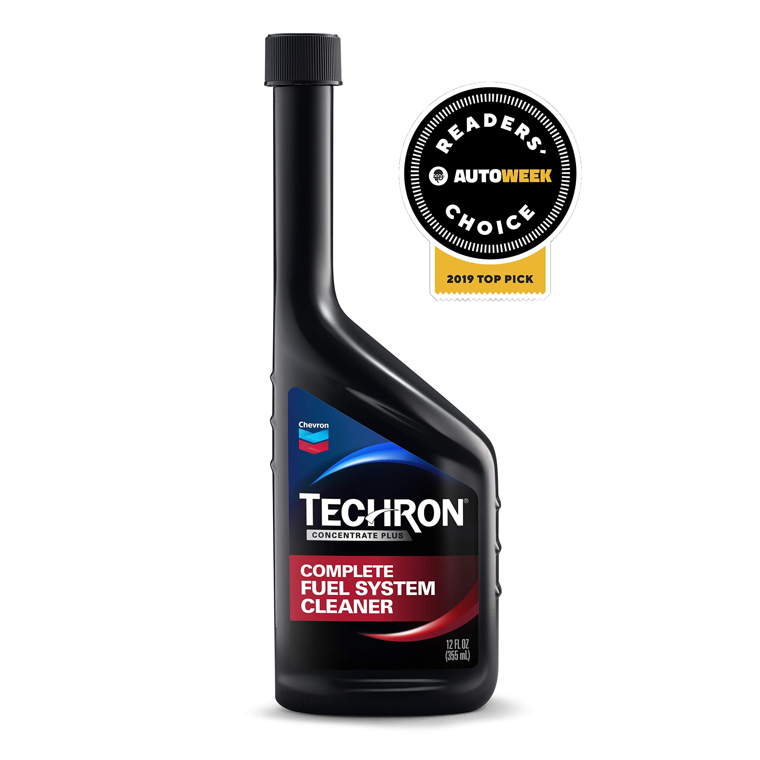Chevron Techron Concentrate Plus Fuel System Cleaner - 12 oz, Plastic, Black, Model 67740, Pack of 1