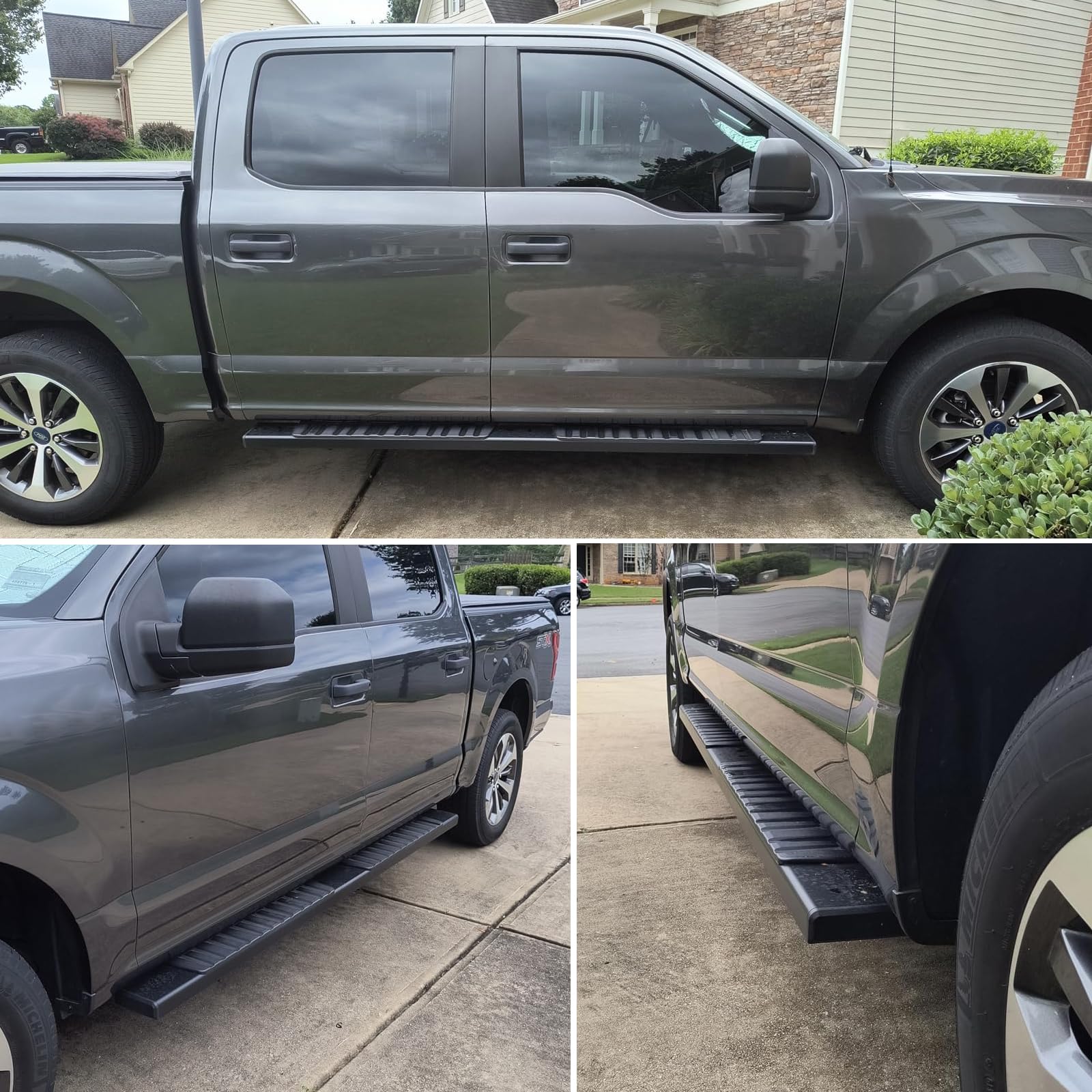 Comnova Running Boards Compatible With 15-25 Ford F150 Crew Cab(4 Full Size Doors) Side Steps For 2017-2025 Ford F250 F350 Super