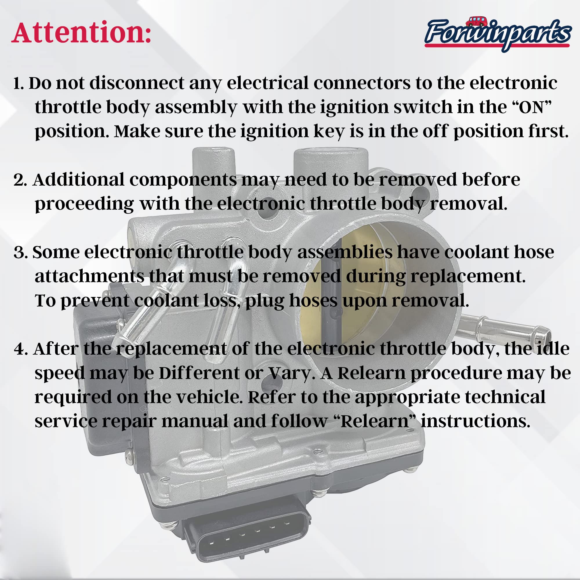 Forwinparts Throttle Body For 2007 Honda Crv 2008 Honda Crv 2009 Honda Crv 2.4L 16400Rzaj01 Tb1020