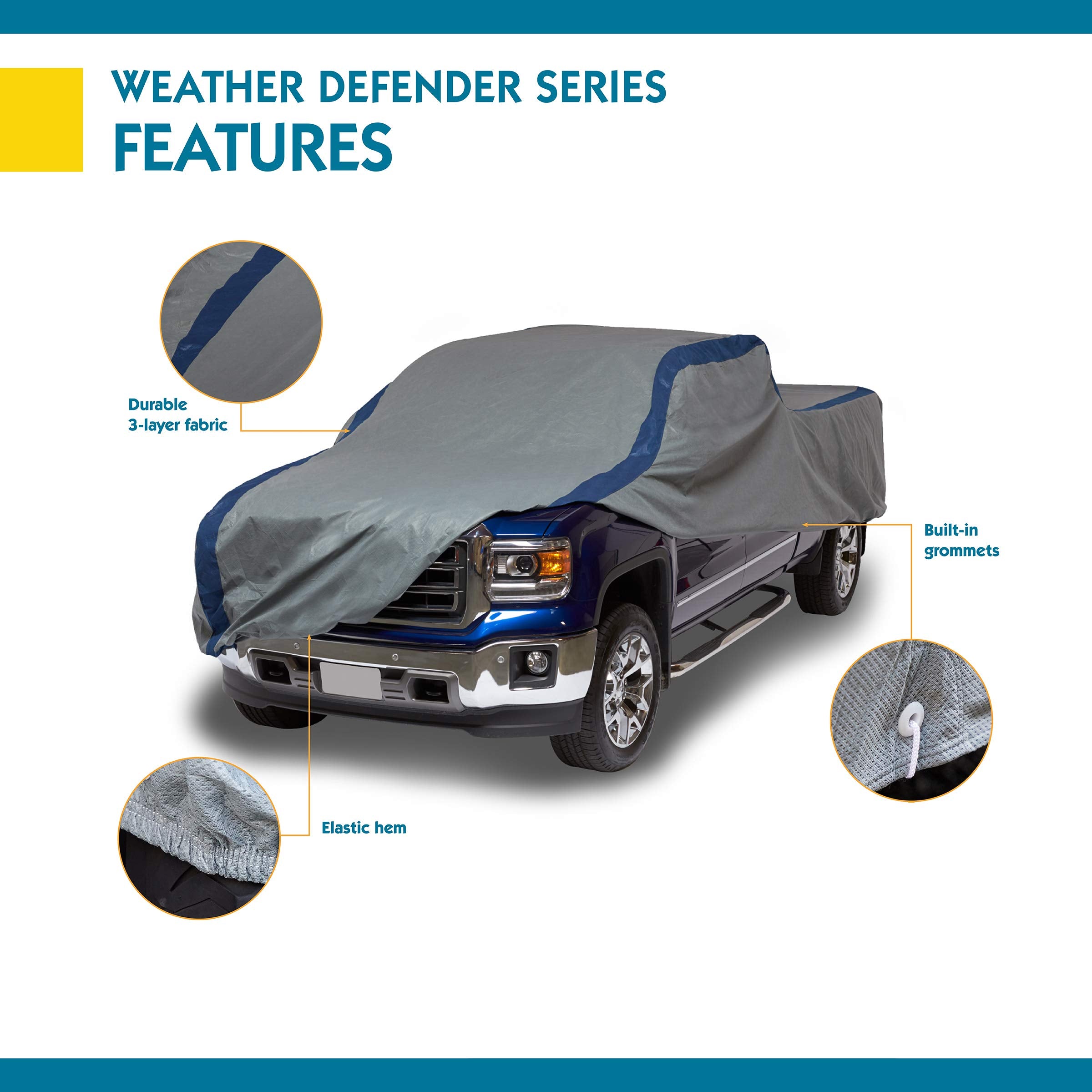 Duck Covers Weather Defender Pickup Truck Cover, Fits Extended Cab Standard Bed Trucks up to 20 ft. 9 in. L