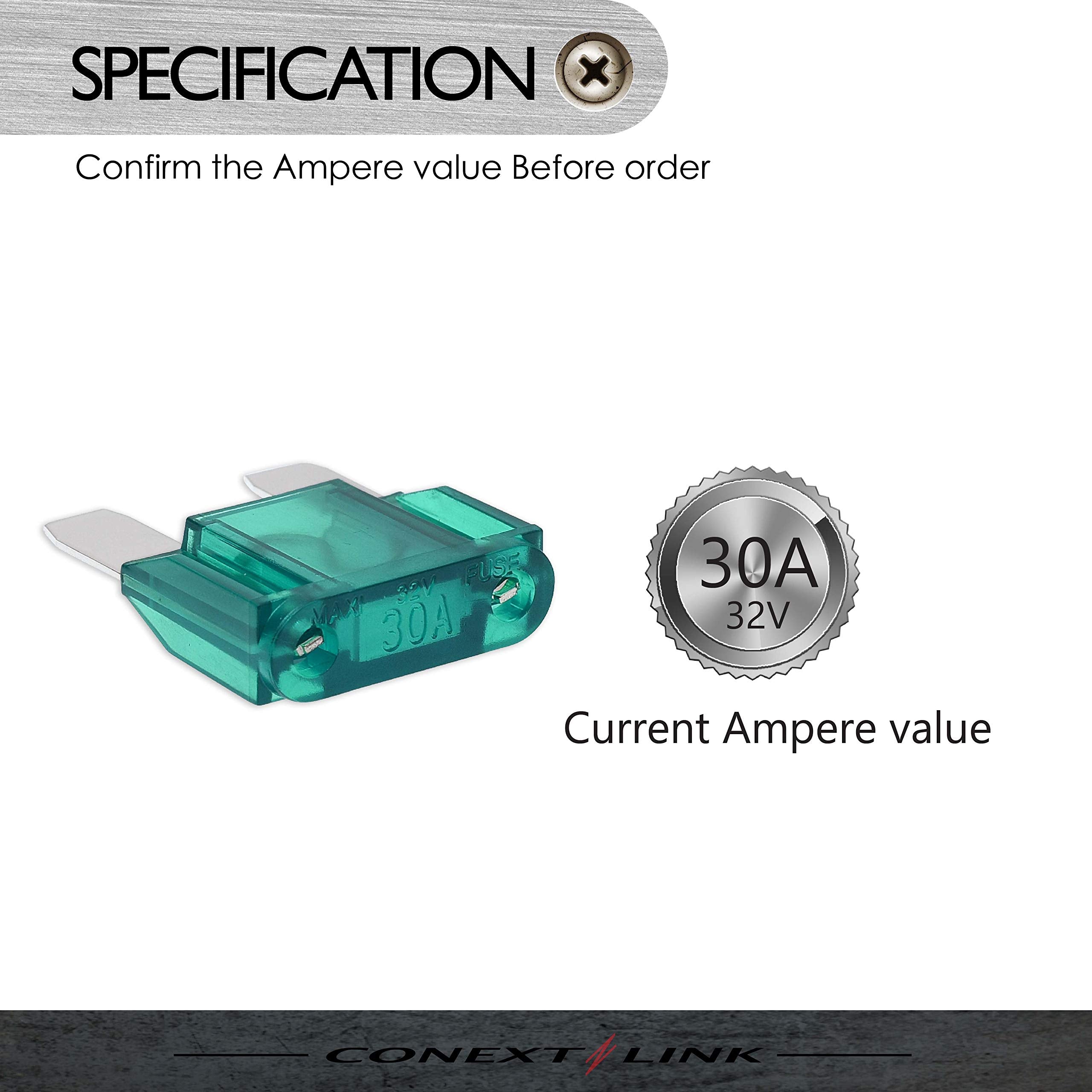 Conext Link Maxi30-10 Nickel 30 Amp Maxi Fuse 10 Pack (14291)