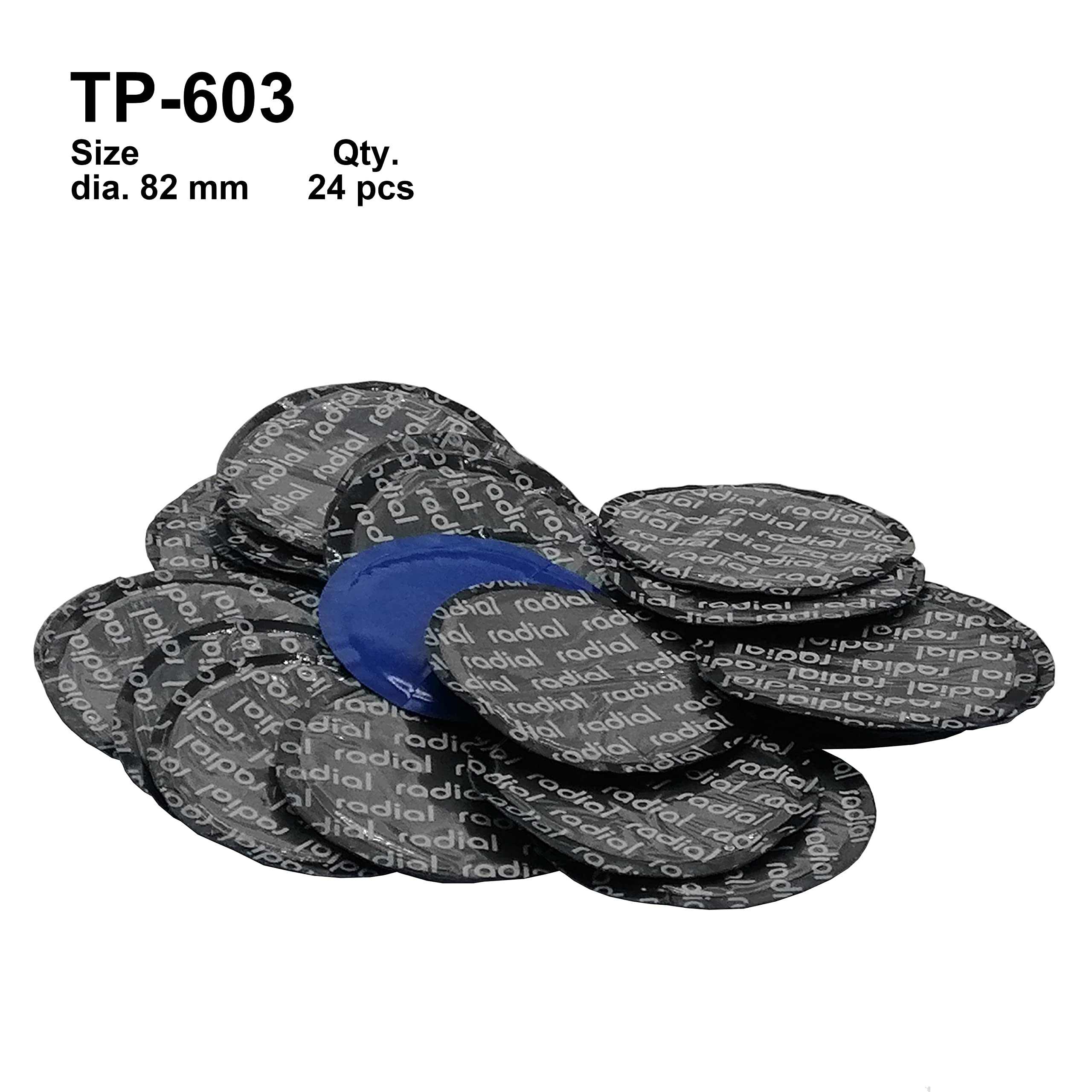 ZERINT TP-603 Radial Tire Patch Dia. 3 1/4'' (82 mm) 24 pcs
