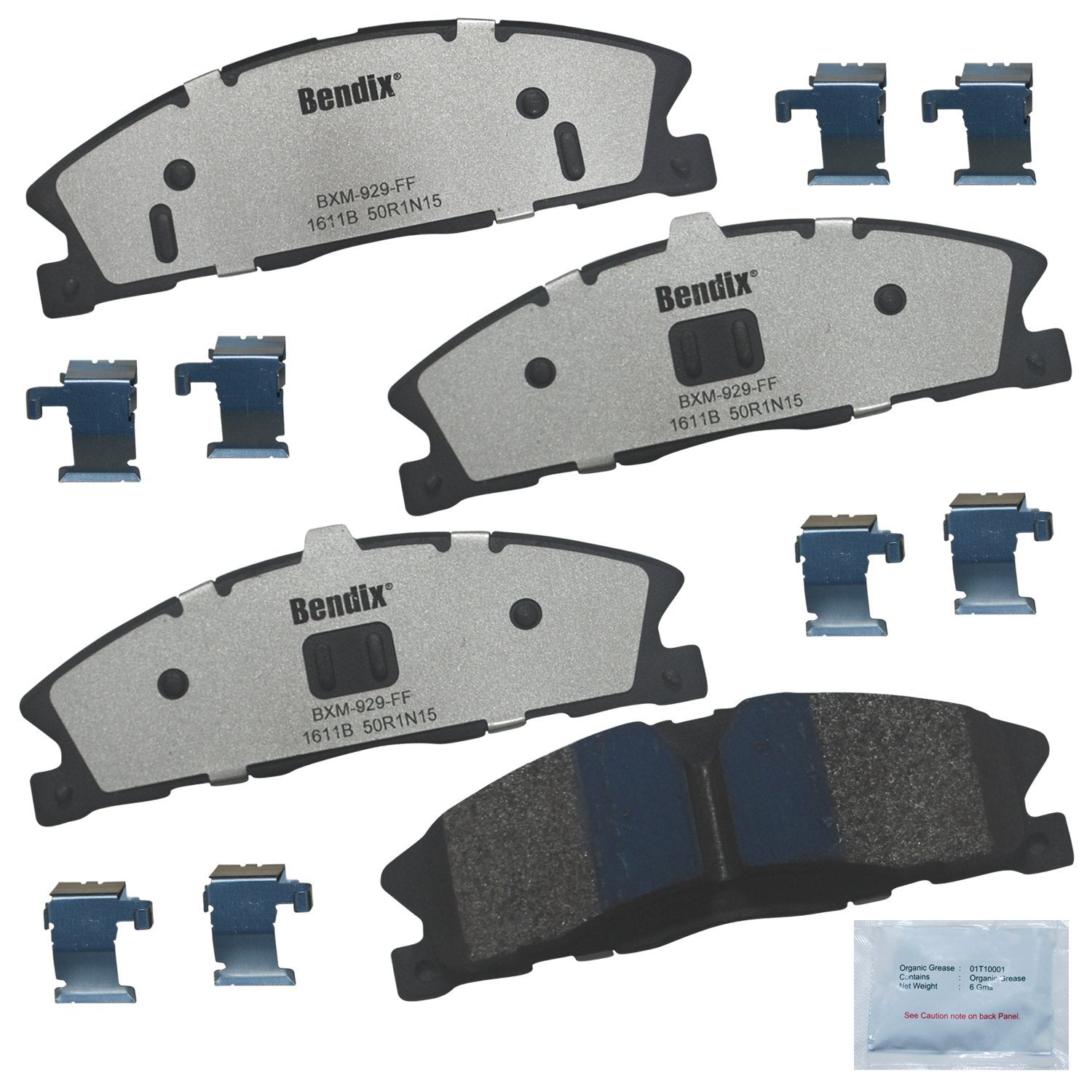 Bendix Fleet Metlok Mkd1611Bfm Semi-Metallic Front Brake Pads For Ford Flex 2015-2013,Police Interceptor Sedan 2017-2013,Police