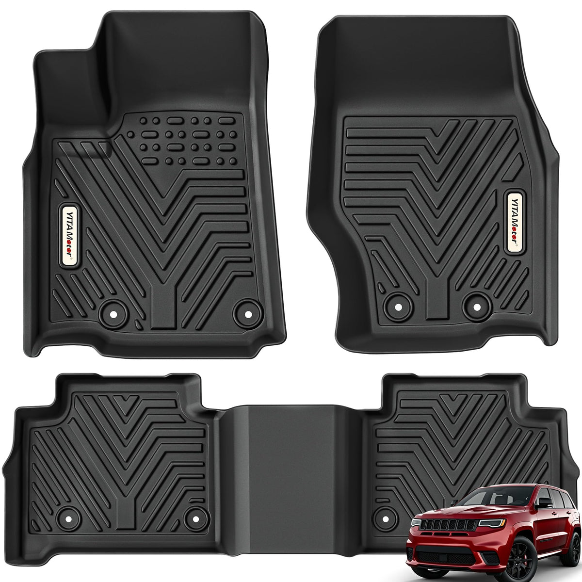 Yitamotor Floor Mats Compatible With 2022 2023 2024 2025 Jeep Grand Cherokee (Include 4Xe Not For L Or Wk) Custom Fit Tpe All We