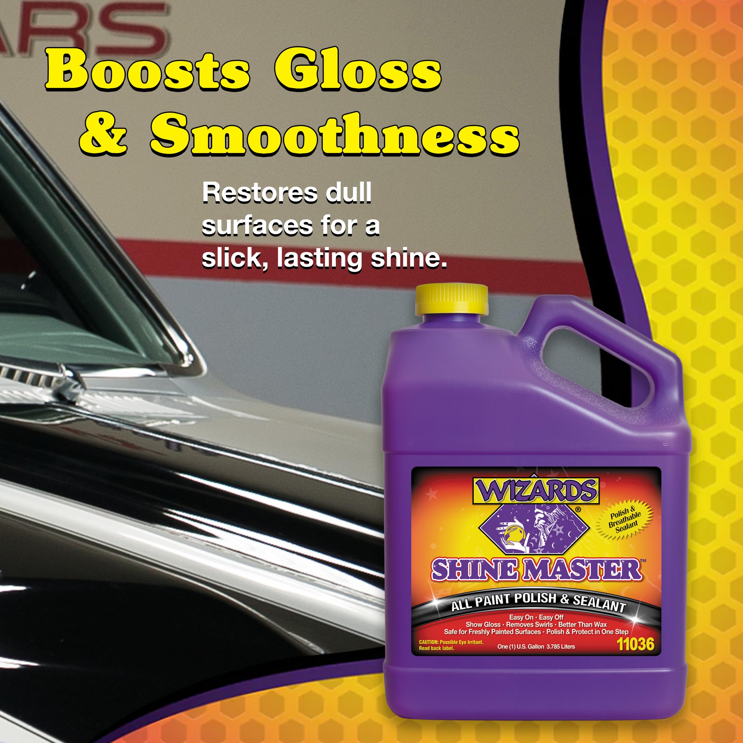 Wizards Shine Master Polish And Breathable Sealant - 1 Gallon - No Wax Or Free Silicone - Polishes And Protects With No Greasy F