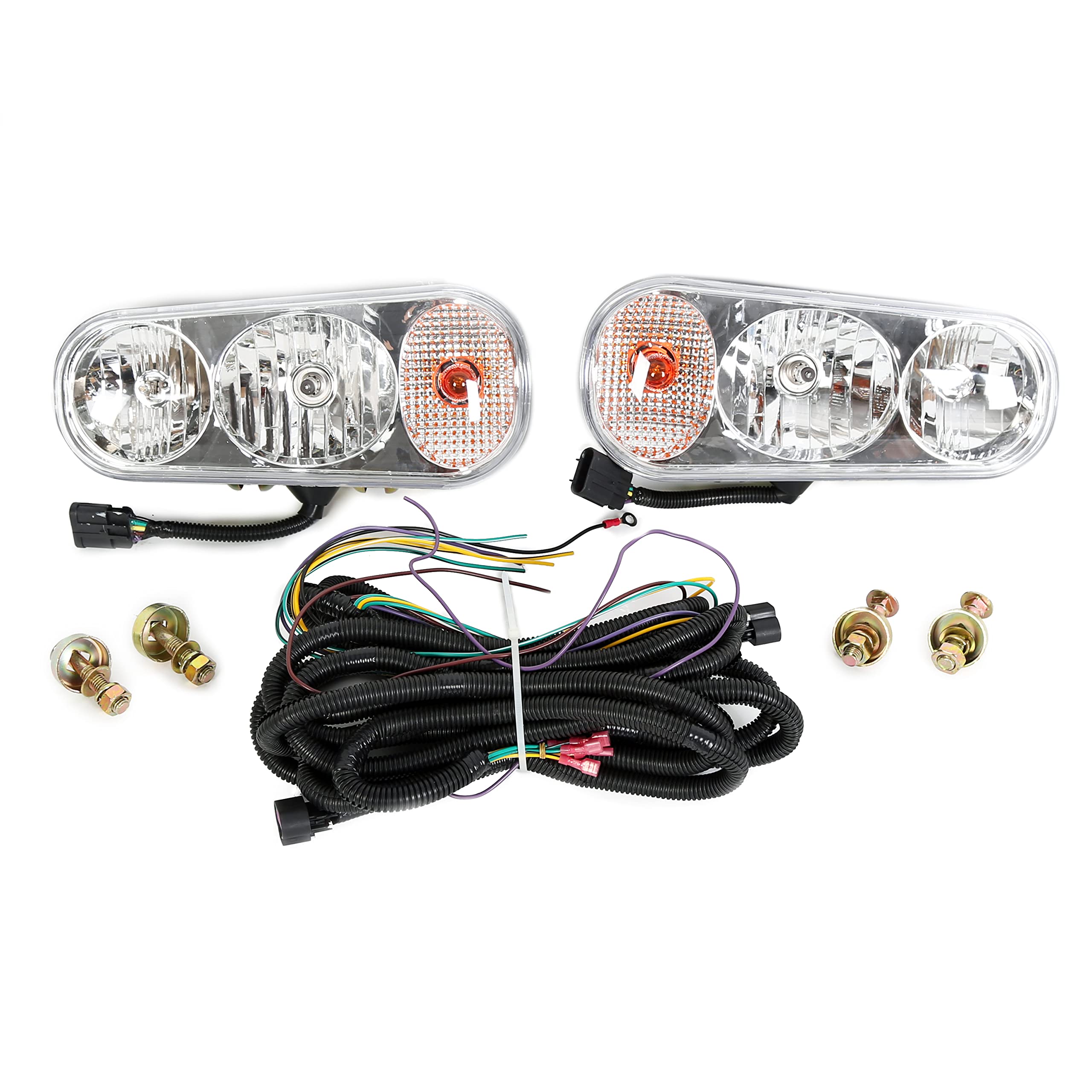ECOTRIC Universal Halogen Snow Plow Lights Kit Compatible with Boss Western Meyer Blizzard Curtis Snowdog