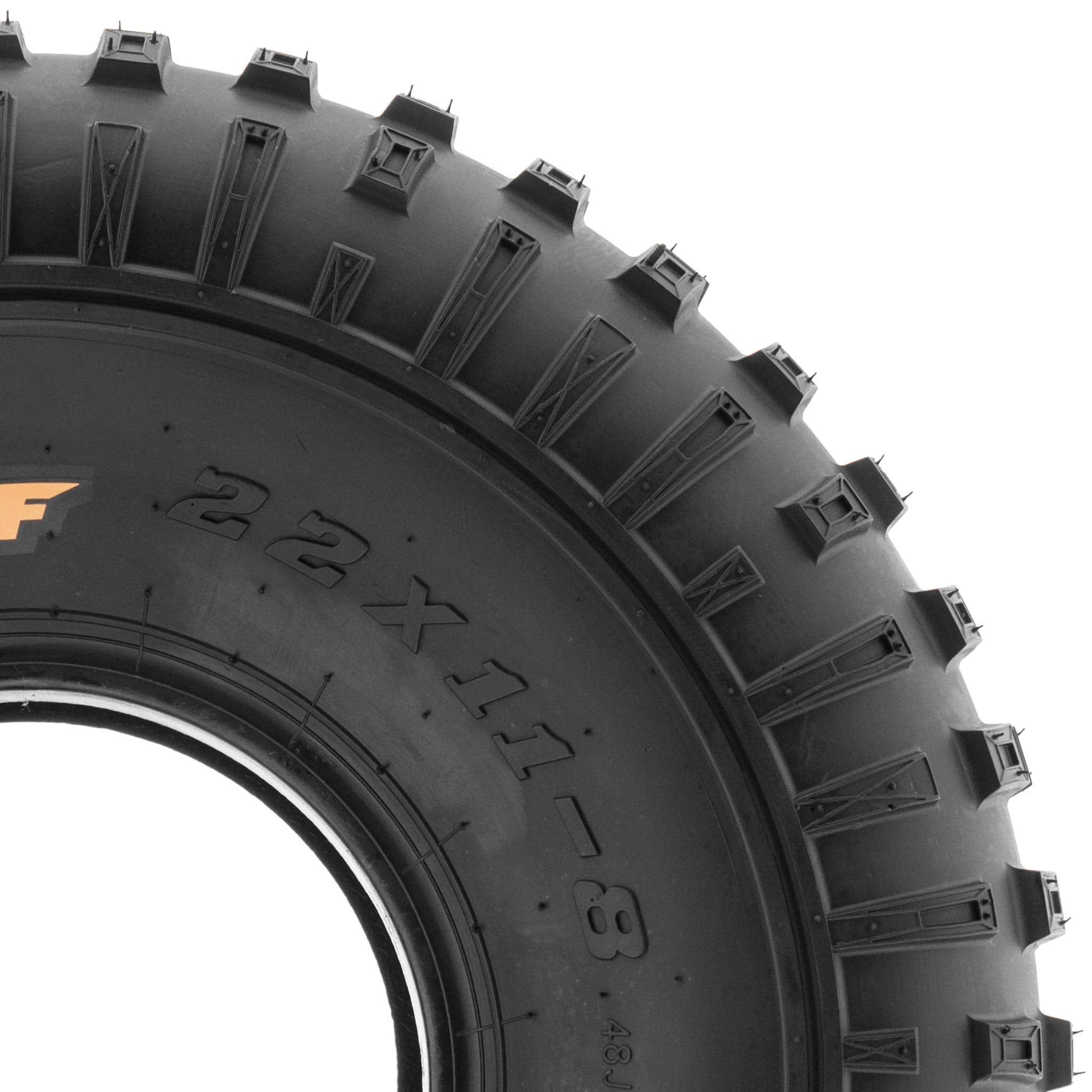 Pair Of 2 Sunf 25X12-9 25X12X9 Quad Atv Utv All Terrain 6 Ply Tires, Tubeless A011