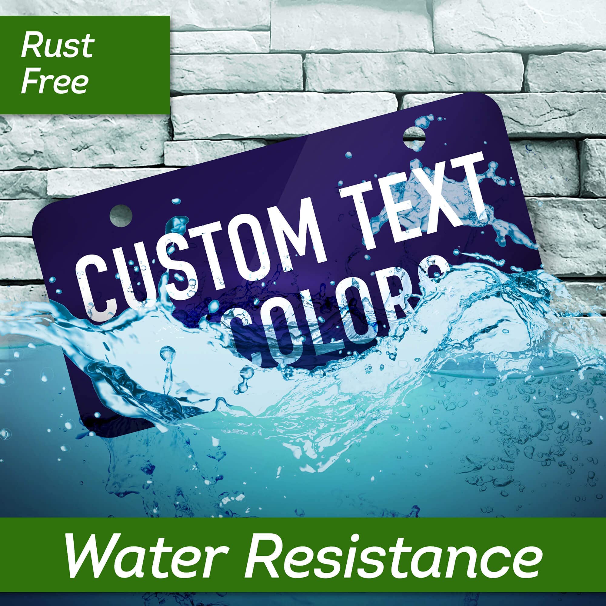 Mini License Plate, Custom License Plate For Bikes, Atv, Kids Car, Kids Bike, Golf Cart, Wagons And Key Rings | 2X4 Inch Metal -