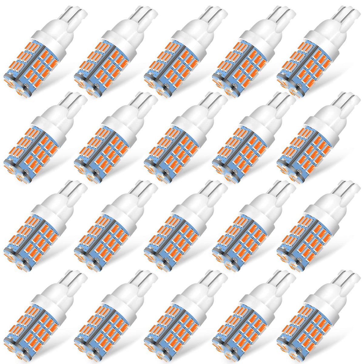 Acohuike T10 921 194 168 175 Led Bulbs Warm White 20-Packs, Super Bright 3014 42-Smd Led Replacement 12 Volt Rv Camper Trailer B