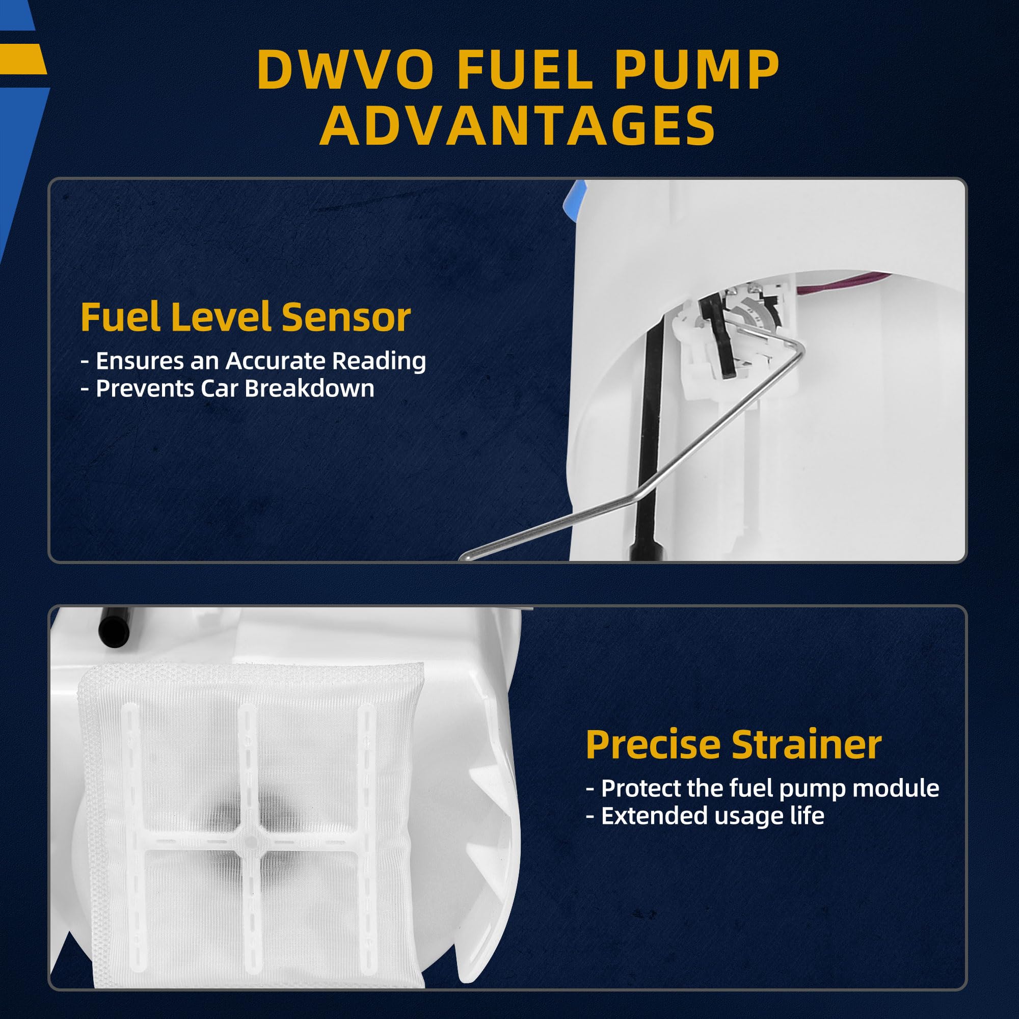 Dwvo Fuel Pump Compatible With 1996 1997 Dodge Ram 1500 2500 3500 3.9L 5.2L 5.9L 8.0L