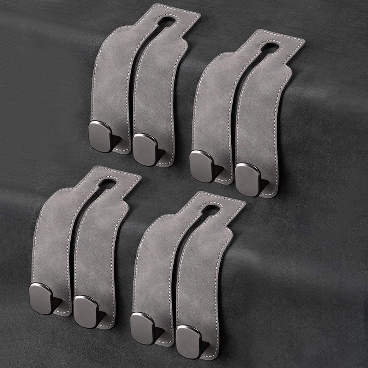 Amelity Car Back Seat Headrest Hooks, Car Hooks For Purses And Bags Cute, Purses Holder For Car, Car Seat Back Double Hooks (Gre