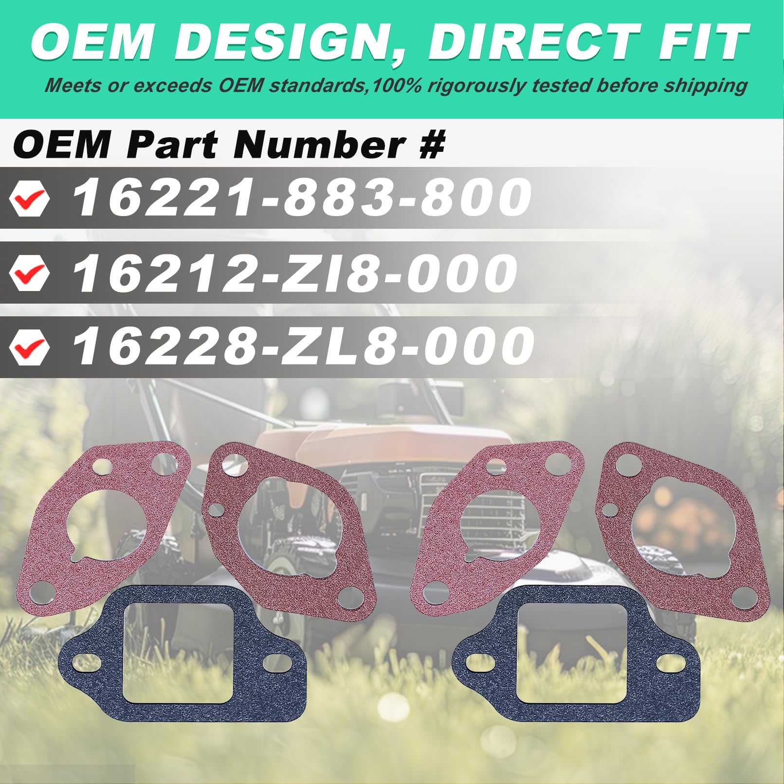 Carburettor Gasket Kit For Honda Gcv160 Gcv135 Gcv190 Gsv190 Engine And Hrs216 Hrt216 Hrb216 Hrr216 Hrz216 Lawnmower # 16212-Zl8