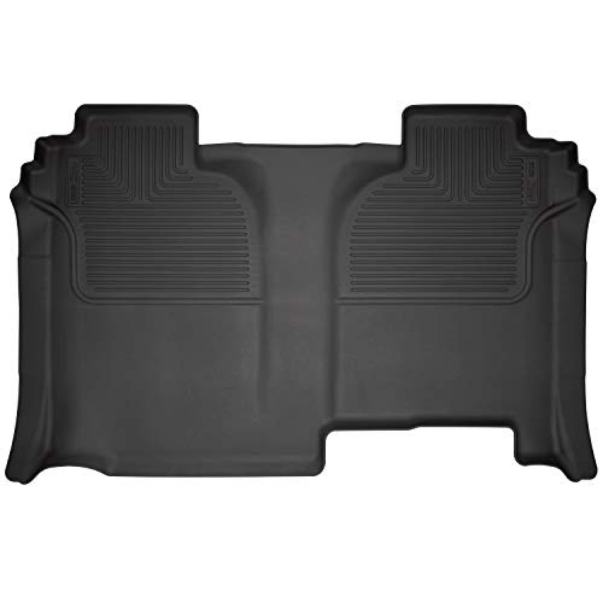 Husky Liners Weatherbeater Floor Mats | Fits 2019-2024 Chevrolet Silverado & Gmc Sierra 1500; 2020-2024 Silverado/Sierra 2500/3500 Crew Cab W/Under Seat Stg (Full Cvg) | 2Nd Row, 1-Pc Black - 14221