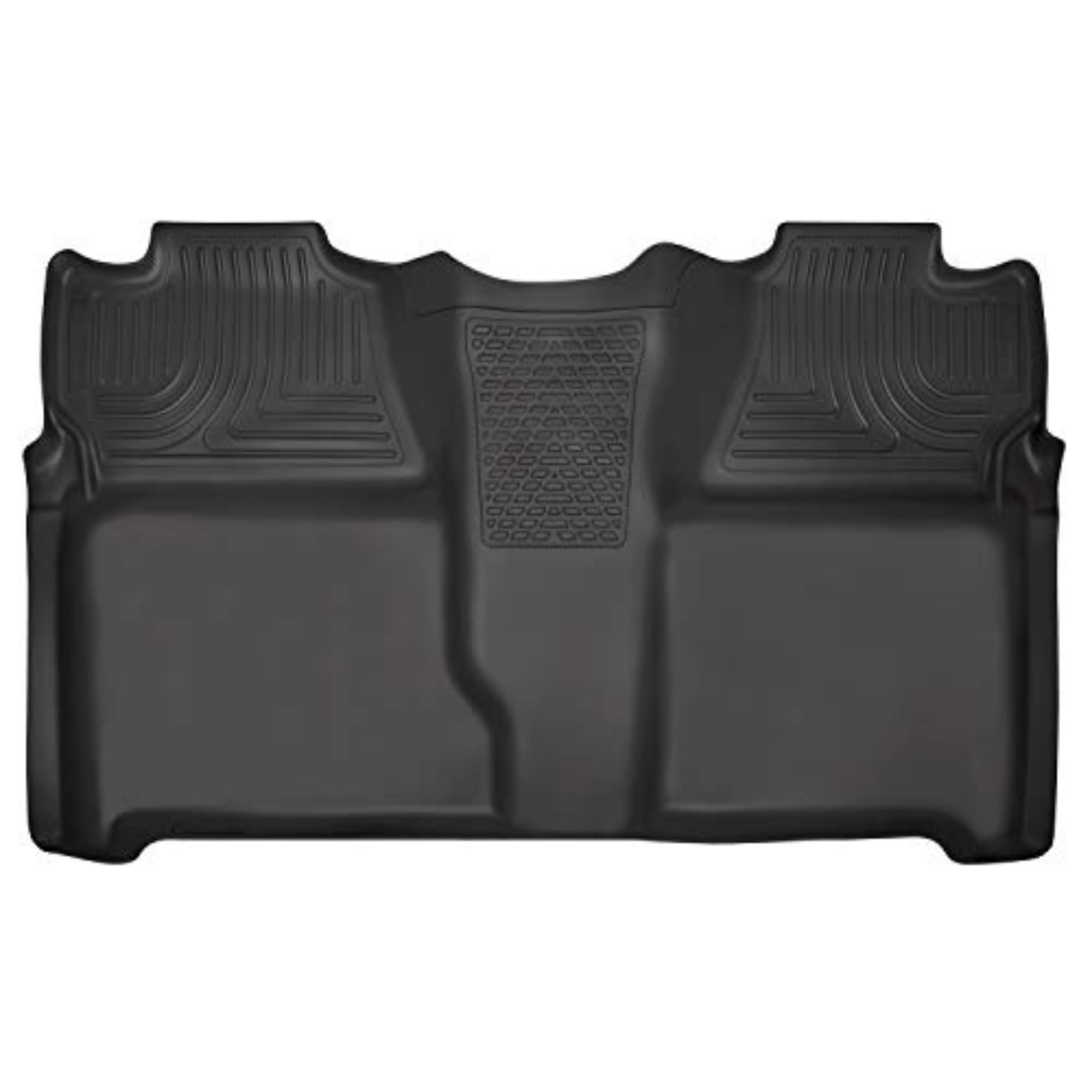 Husky Liners Weatherbeater Floor Mats | Fits 2007-2013 Chevrolet Silverado & Gmc Sierra 1500 Crew Cab; 2007-2014 Silverado & Sierra 2500/3500 Crew Cab (Full Coverage) | 2Nd Row, 1-Pc Black - 19201