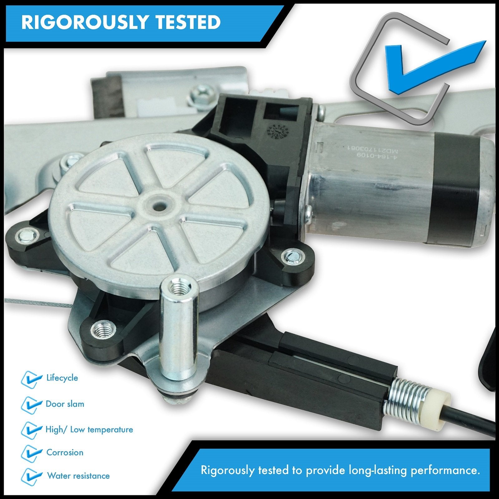 Trq Rear Power Window Regulator Set Compatible With 06-12 Bmw Bm1550111 Bm1551111