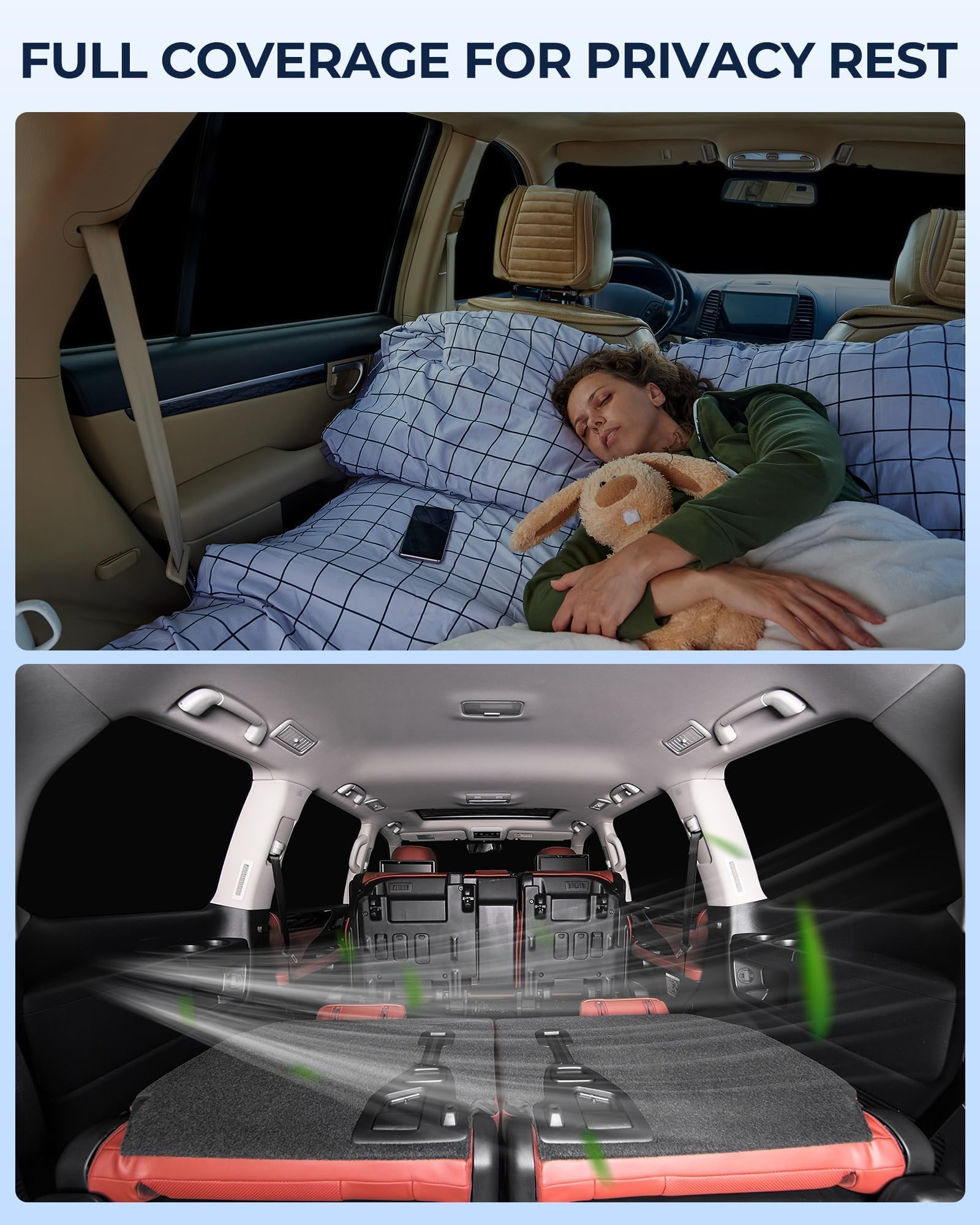 for Jeep Grand Cherokee 2022-2025 (NOT for Grand Cherokee L) Car Window Shades, 8pcs Privacy Sun Shade Set for Front Windshield