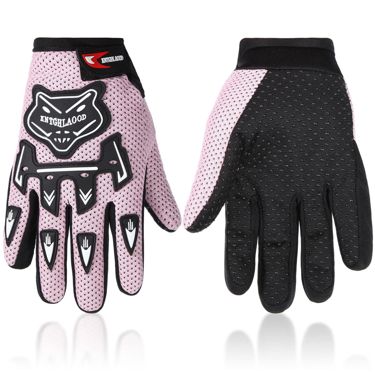 Frienda Motorcycle Gloves Riding Dirty Bike Gloves Racing Winter Power Sports Supplies For Riding Cycling Hiking Outdoor(Pink,7.