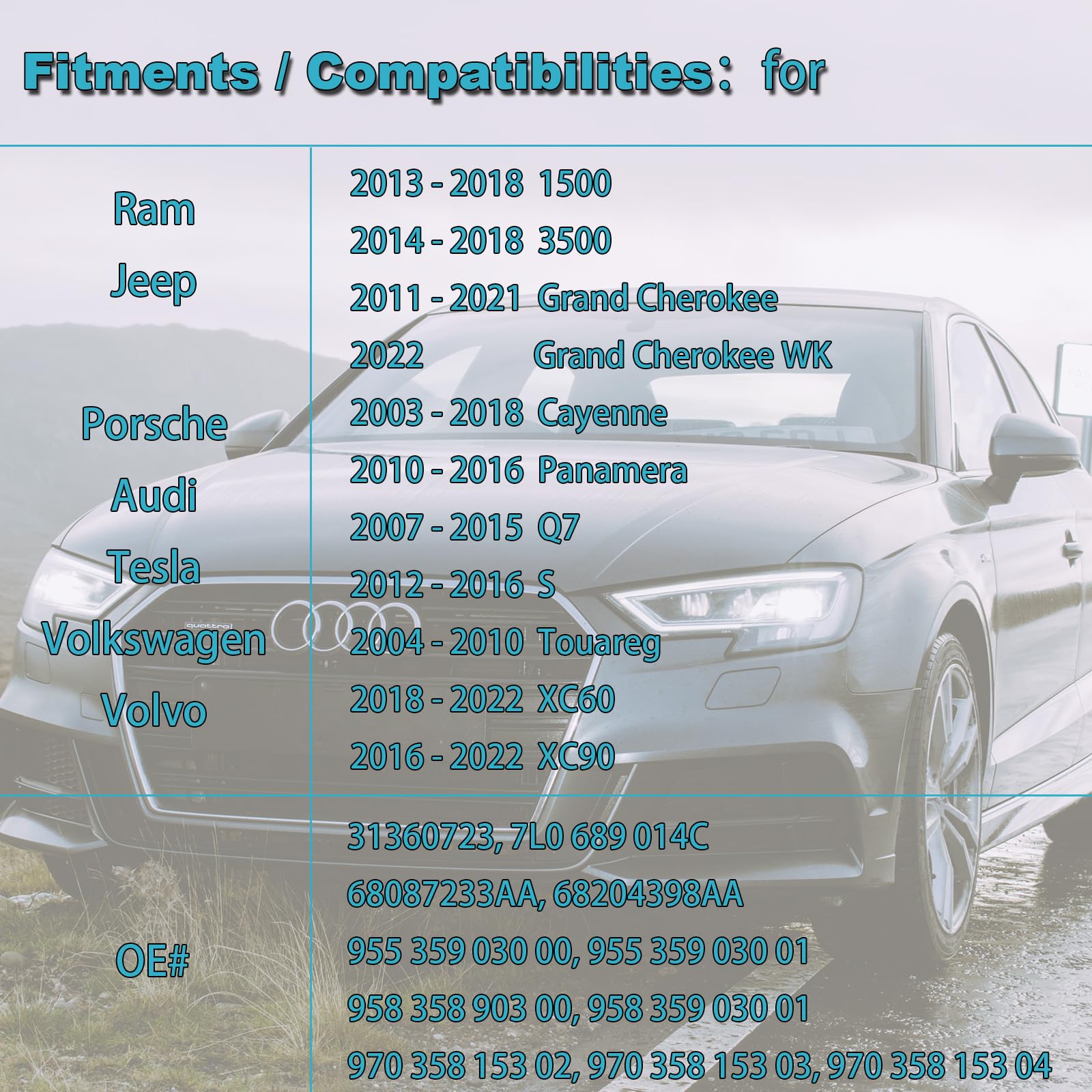 Ensun 68087233Aa Air Suspension Control Valve Block Air Supply For 2011-2019 Grand Cherokee Wk2, 2004-2015 Vw Touareg, 2011-2015