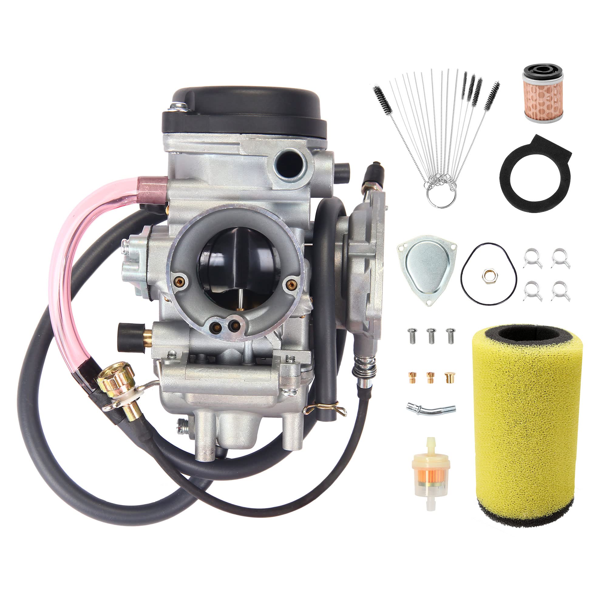 Carburetor For Atv Yamaha Kodiak 400 Yfm400 & Big Bear 400, Bruin 350, Grizzly 350 450, Wolverine 350 450 With Cleaner Brush, Ai