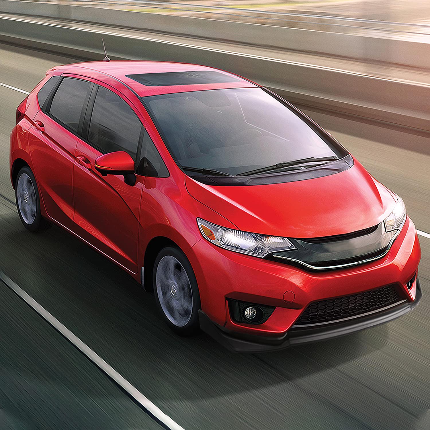 Spec-D Tuning Matte Black Front Bumper Lip Spoiler Splitter Body Kit 3PC Compatible with 2014-2017 Honda Fit