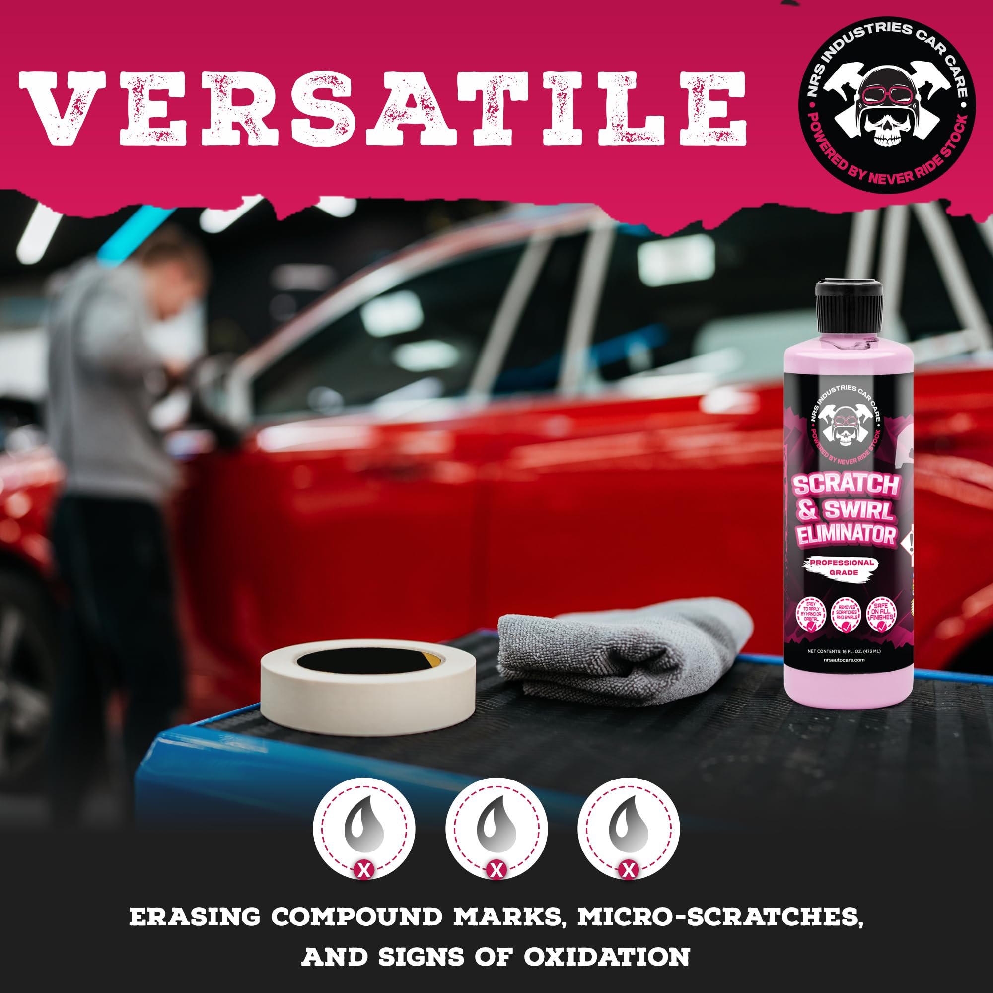 Scratch & Swirl Remover for Cars - Professional Car Scratch Repair & Car Scratch Remover - Safe for All Finishes - Easy Use - No