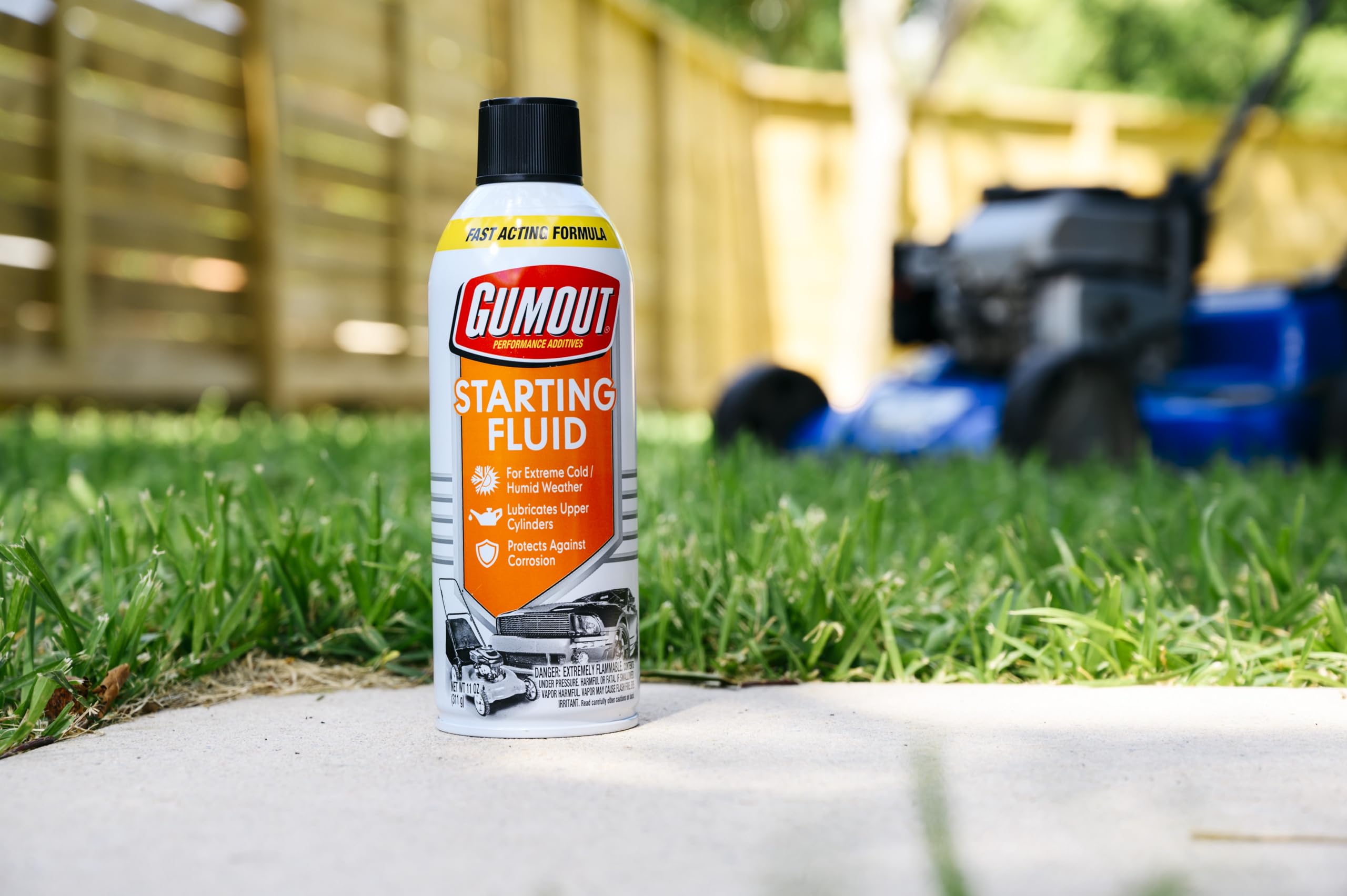 Gumout 5072866 Starting Fluid - Starter Fluid Spray For Gasoline Engines And Lawn Mowers To Inhibit Corrosion And Lubricate Upper Cylinders - Extreme Weather, Carb, Air Cleaner, Or Intake, 11 Oz.