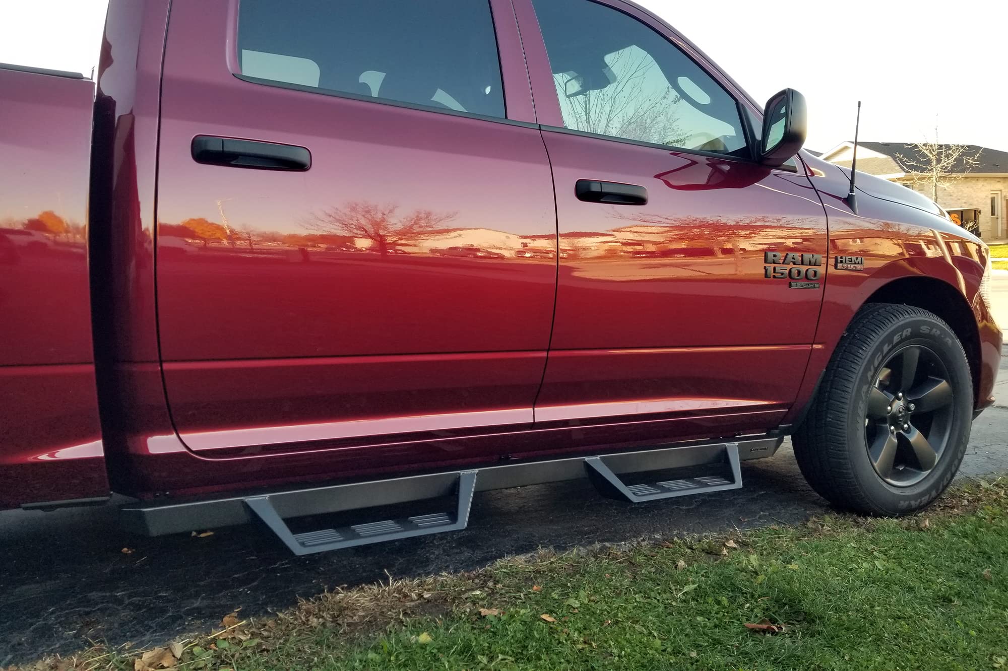 Raptor Series Magnum RT Gen 2 Drop Steps Running Boards, Black, Alloy Steel, Crew Cab 2016-2018 1500, 2016-2024 2500 350