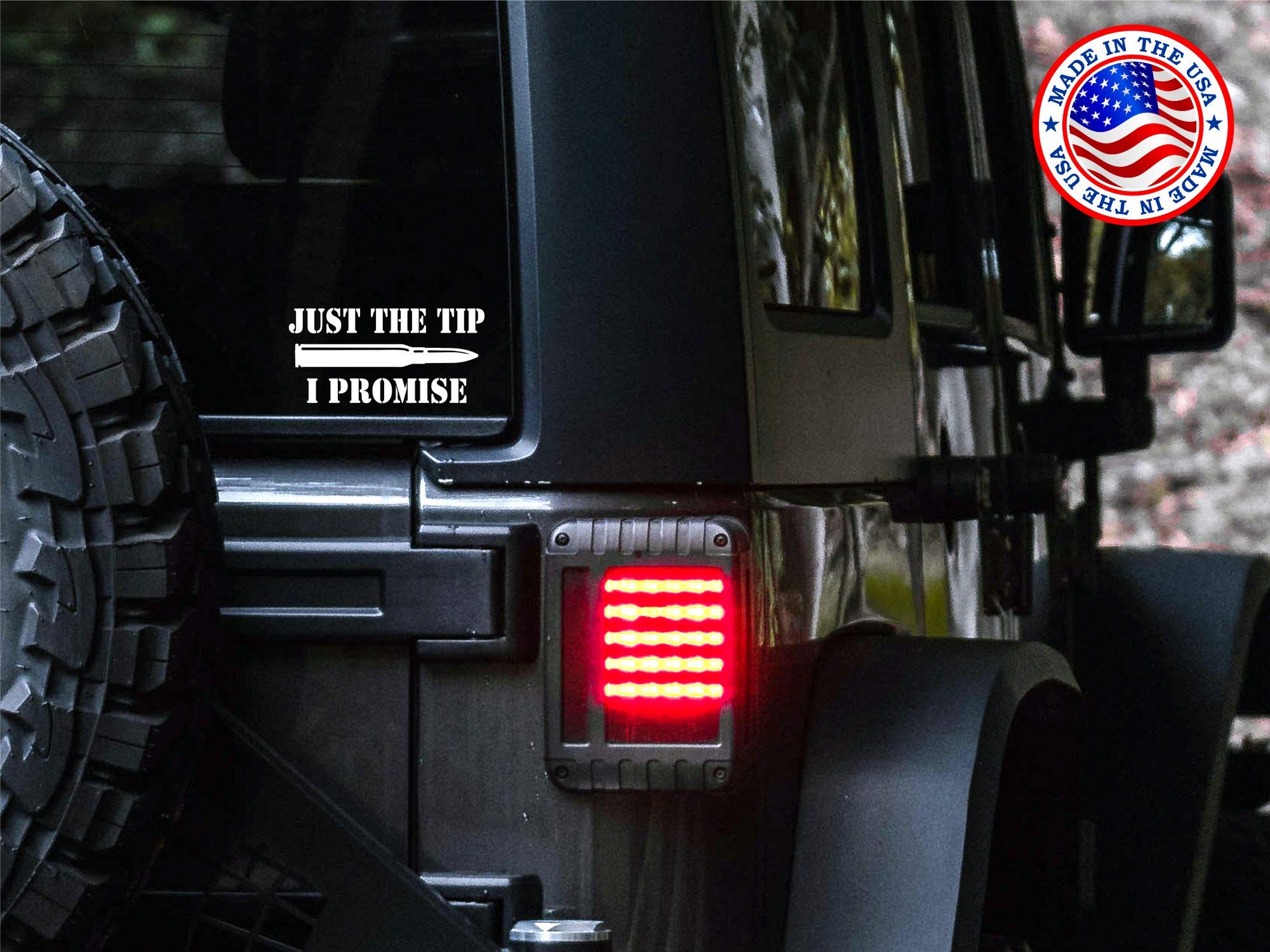 Sunset Graphics & Decals Just The Tip I Promise Decal Vinyl Car Sticker Constitution | Cars Trucks Vans Walls Laptop | White | 6