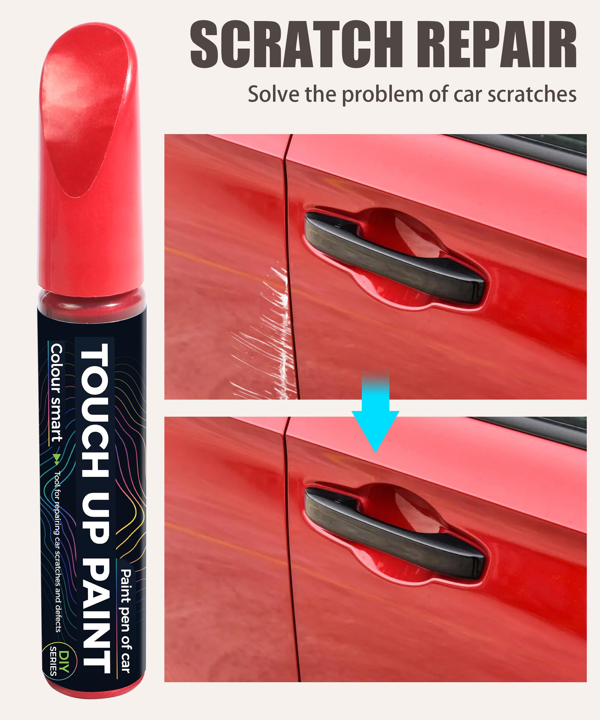 RACOONA Paint Pen,Car Accessories Touch Up Paint Pen,Car Paint Scratch Repair,Car Scratch Remover Pen,Touch Up Paint Pen for Car