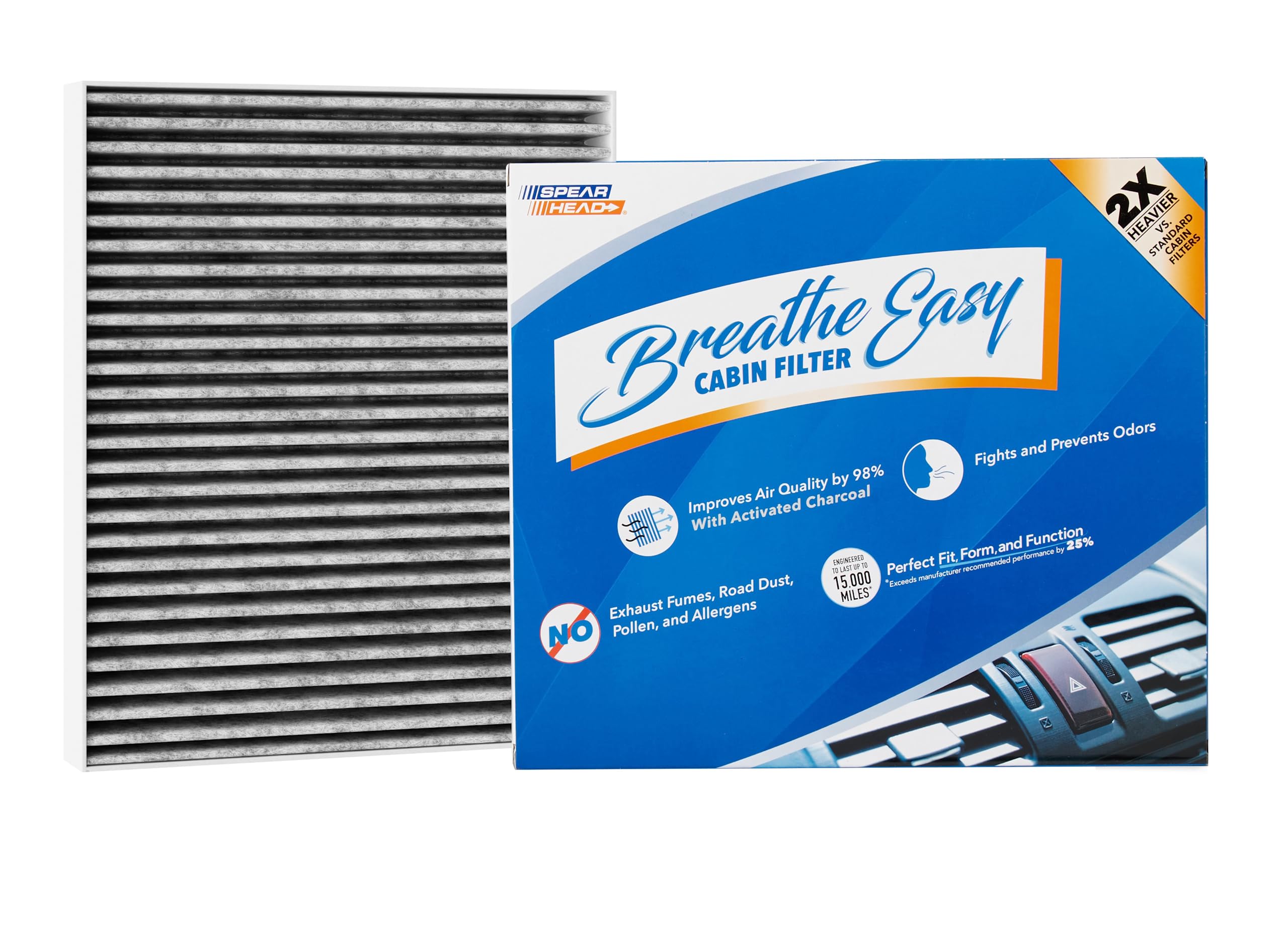 Spearhead Odor Defense Breathe Easy AC & Heater Cabin Filter | Fits 2019-23 Altima, 2019-22 QX50, 2022-23 QX55 QX60 Like OEM | U
