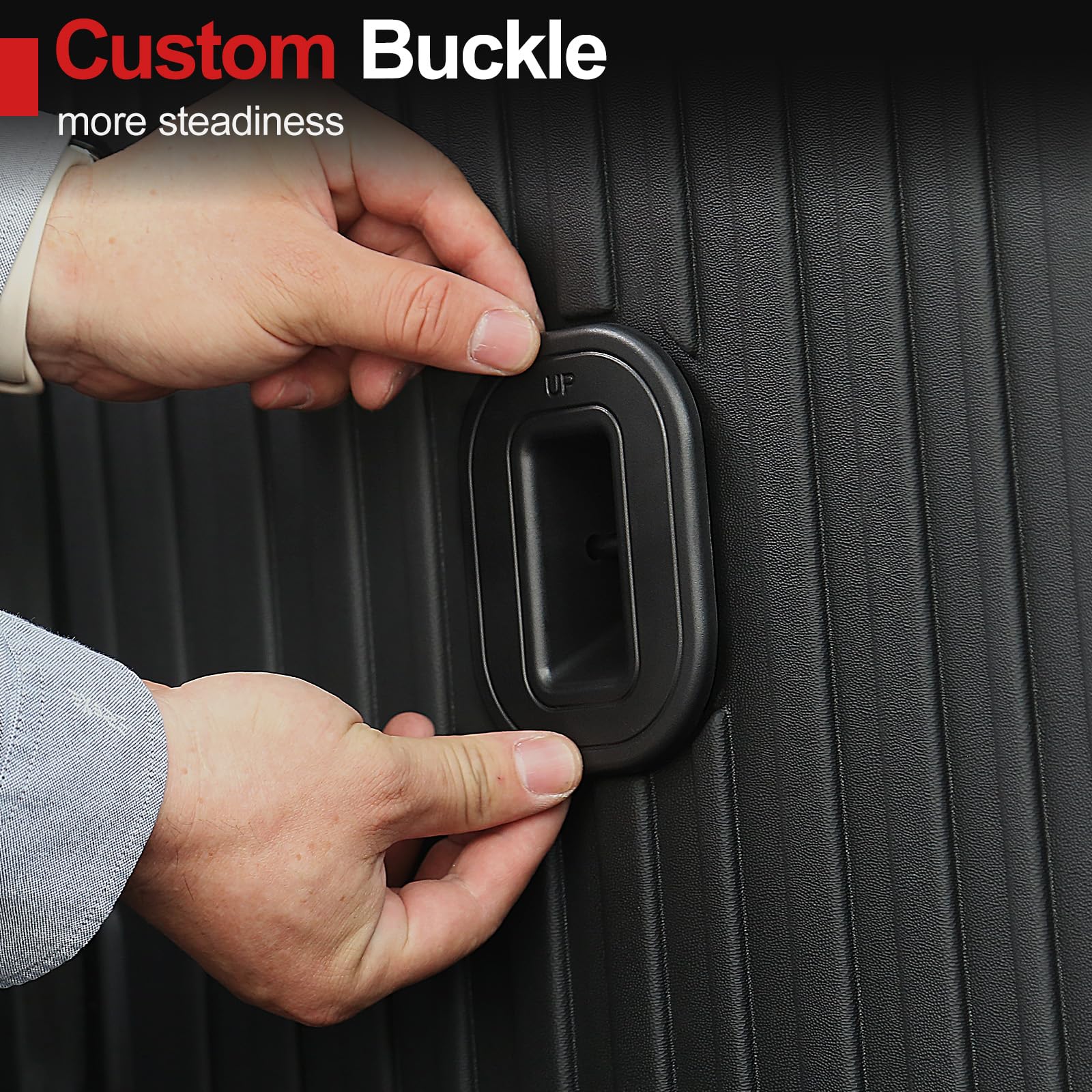 Houclemic Cargo Mat With Backrest Mat For 2018-2025 Volkswagen Vw Atlas 6/7 Passenger (Not For Cross Sport)-All Weather Tpe Carg