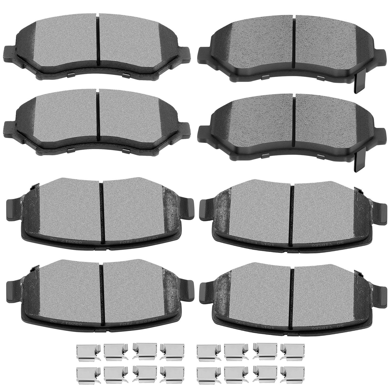 Scitoo D1273 D1274 Front Rear Ceramic Brake Pads Sets Fit For Dodge Nitro 2007-2011,For Jeep Liberty 2008-2012,For Jeep Wrangler