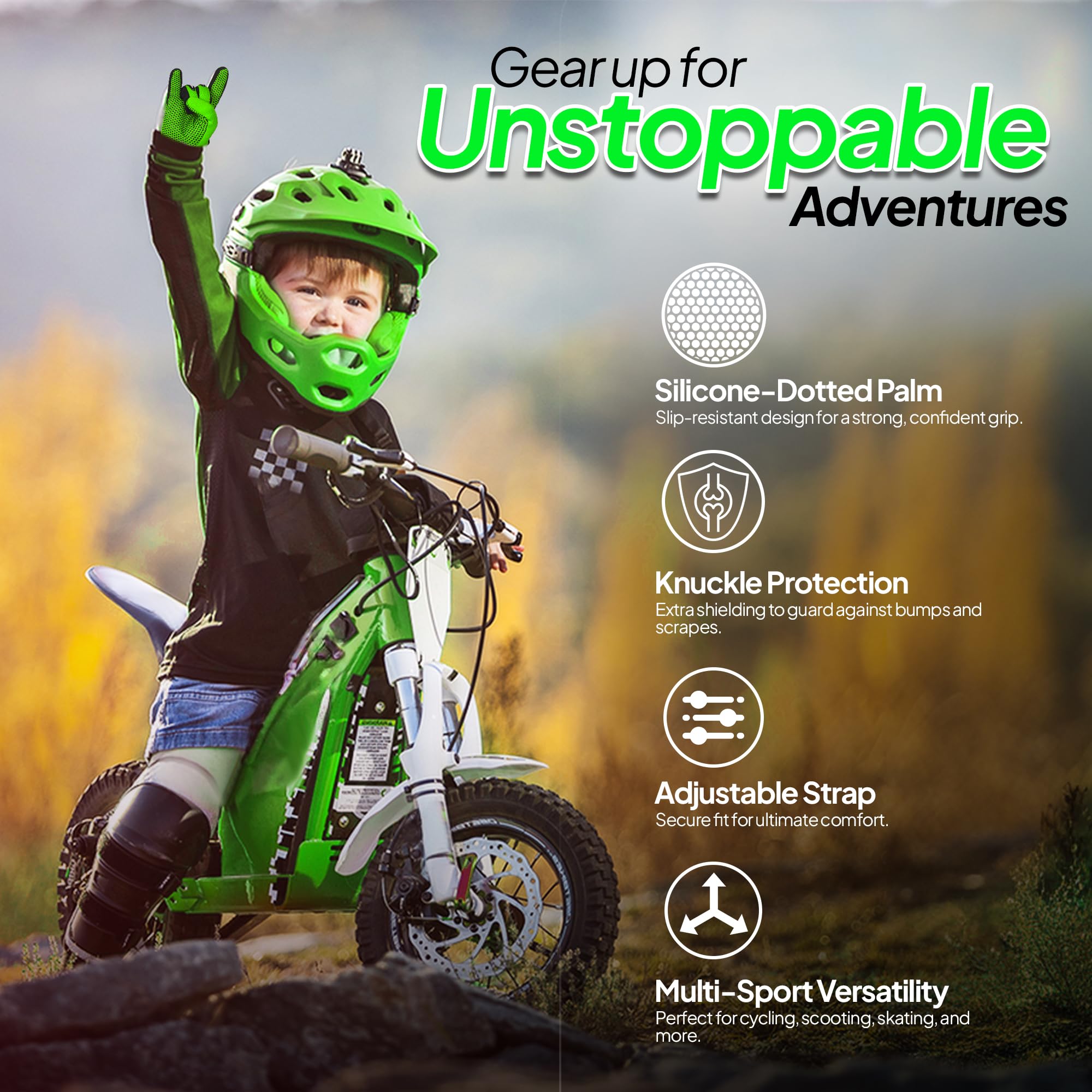 Saga Sports Youth Motocross Gloves - Pro-Grade Protection For Dirt Bike & Bmx Riders | High-Performance Gear For Boys & Girls |