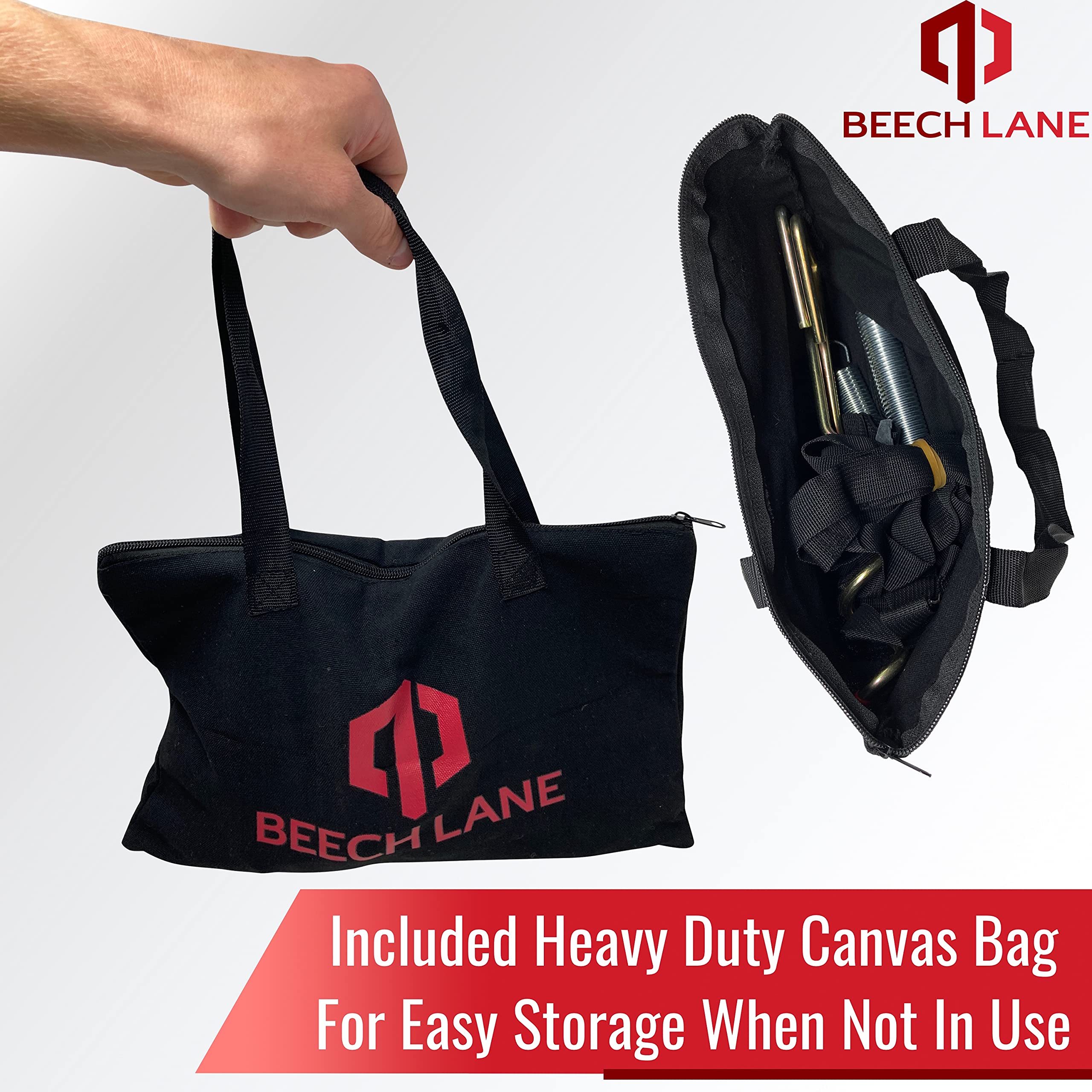 Beech Lane Heavy Duty Pre-Assembled Rv Awning Anchor Kit, Sturdy Cam Buckles With Thick Straps, Durable Canvas Storage Bag, Stee