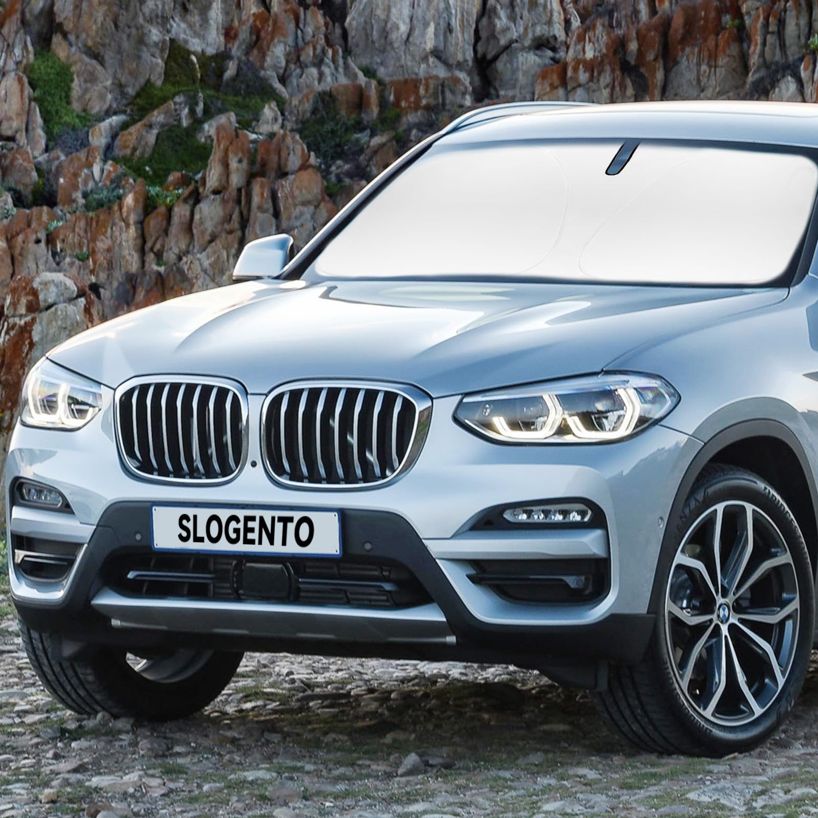 Windshield Sun Shade Car Sunshade For 2011 2012 2013 2014 2015 2016 2017 Bmw X3 Base, Xdrive28I, Xdrive35I, M Sport Suv Accessor