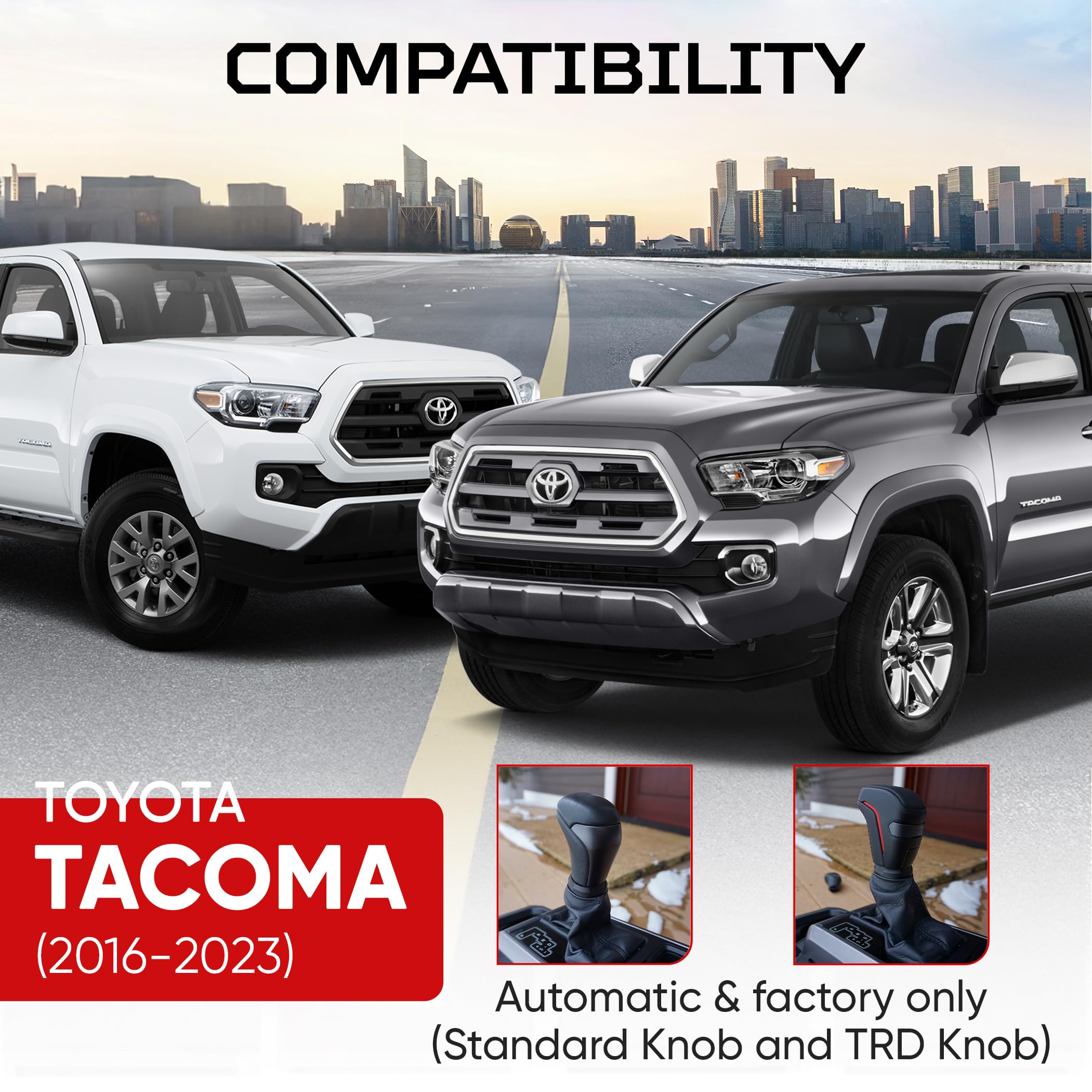 Ajt Design Shift Knob Trim Ring For 2016-2023 Tacoma - Black