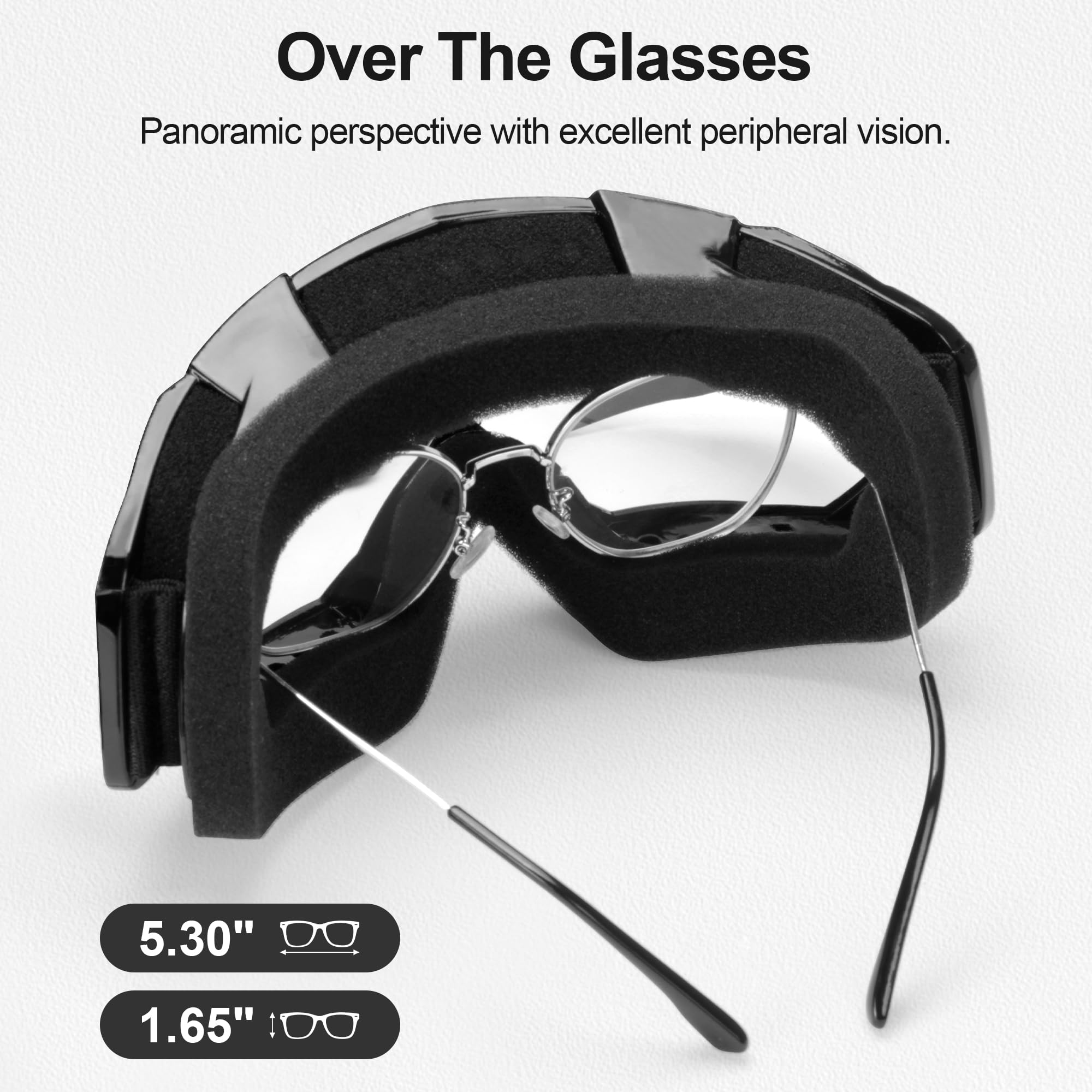 JAGASOL Dirt Bike Goggles, Ski Goggles for Men Women, Powersports Goggles for Riding Snowboarding Racing, Motorcycle Goggles for