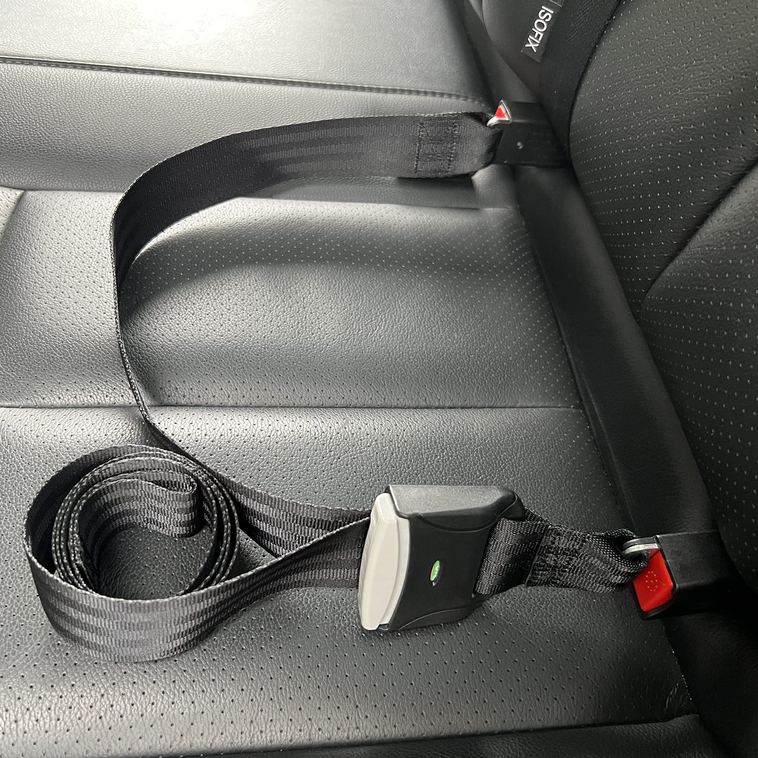 DIRAWOR Isofix Baby Seat Straps, Black, Medium, Polyester, Model DI-TY, 1 Pack