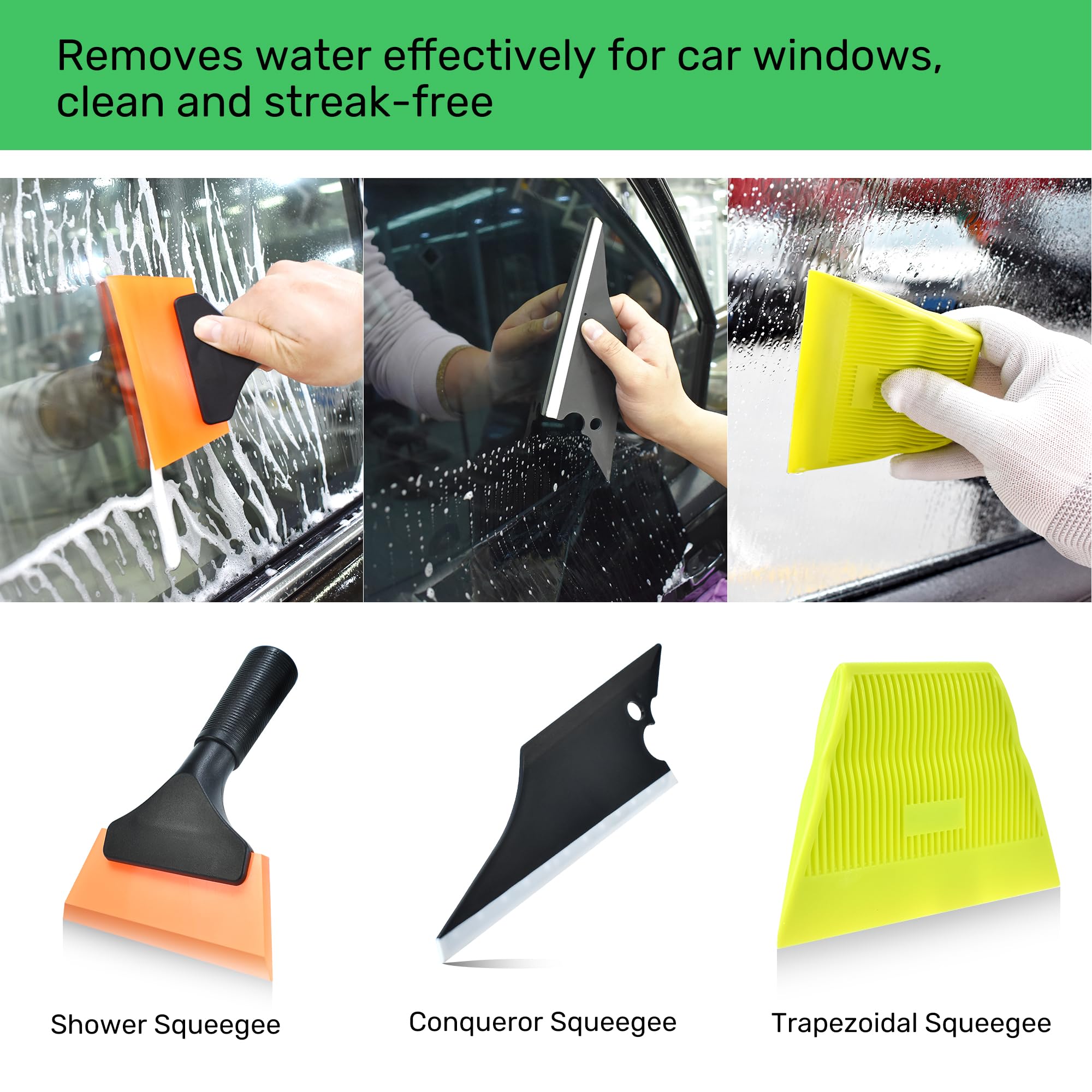 Zanch Window Tint Kit Window Tint Tools Vinyl Wrap Tool Kit Car Wrap Kit With Felt Squeegee Window Tint Squeegee,Squeegee For Vinyl Tools,Car Wrapping Installation Kit Window Film Tinting Tools