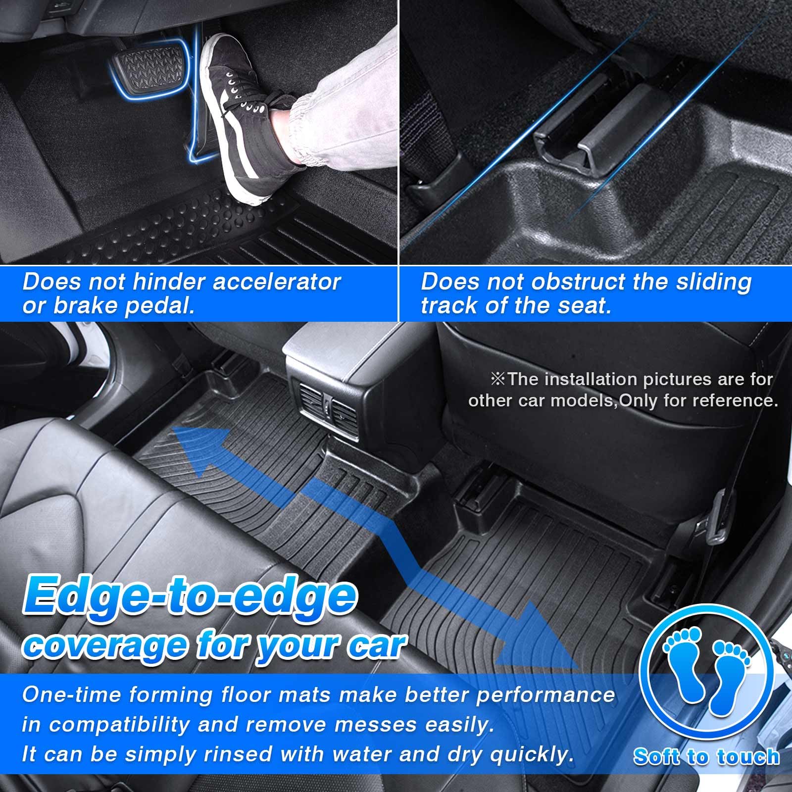 Cartist Floor Mats Custom Fit For Ford Escape/C-Max 2013 2014 2015 2016 2017 2018 2019 All Weather Floor Liners For Ford Escape
