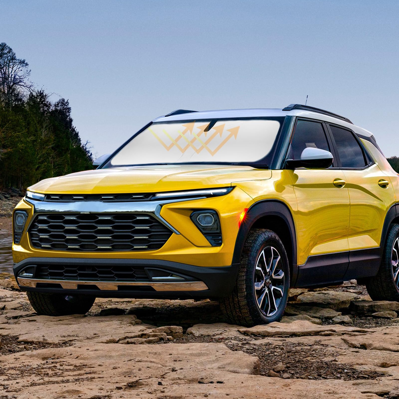 Windshield Sun Shade Car Sunshade For Chevrolet Chevy Trailblazer 2021-2024 2025 Accessories Windshield Sun Visor Cover For Trai