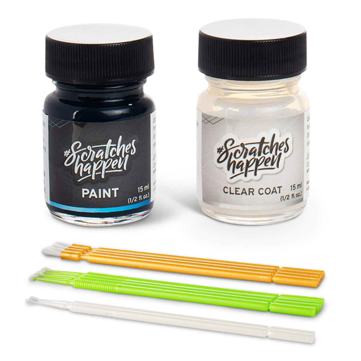 Scratcheshappen Exact-Match Touch Up Paint Kit - Attitude Black/Midnight Black Metallic (218) For Toyota - Essential (Paint + Clear Coat)