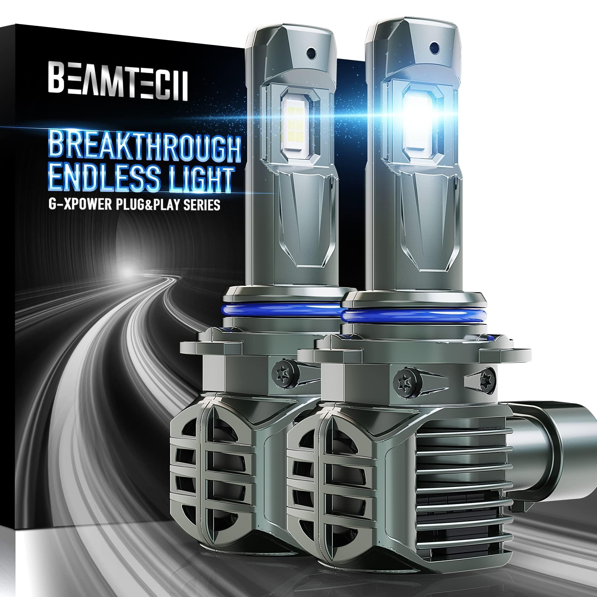Beamtech 90-12 Bulbs, Fog Light, G-Xpower Chips 500% Brighter Plug And Play, Pack Of 2