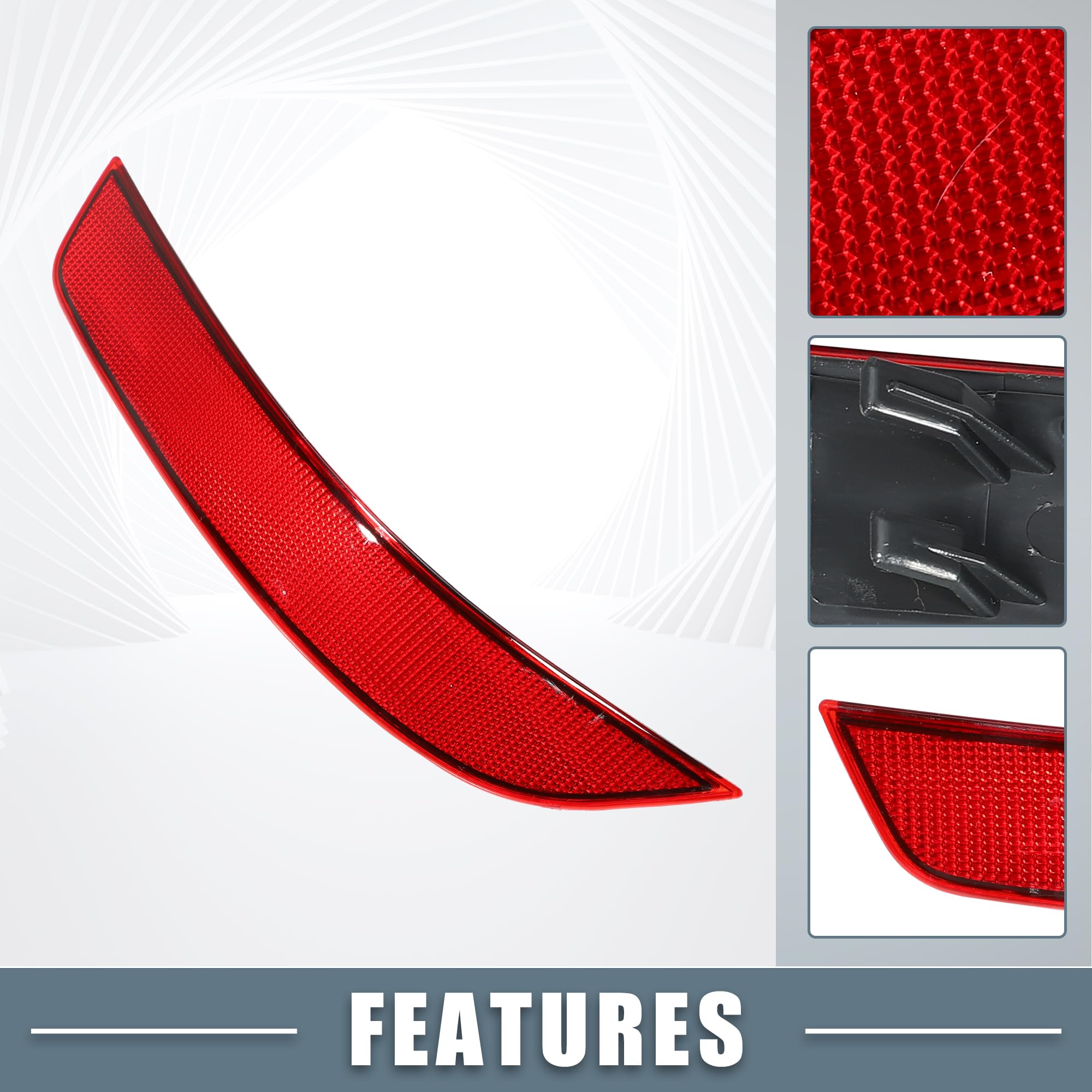 A Absopro Car Rear Left Bumper Reflector No.A1648200974 For Mercedes-Benz Gl350 Bluetec 4Matic 3.0L V6 - Diesel 2010-2012 Plasti